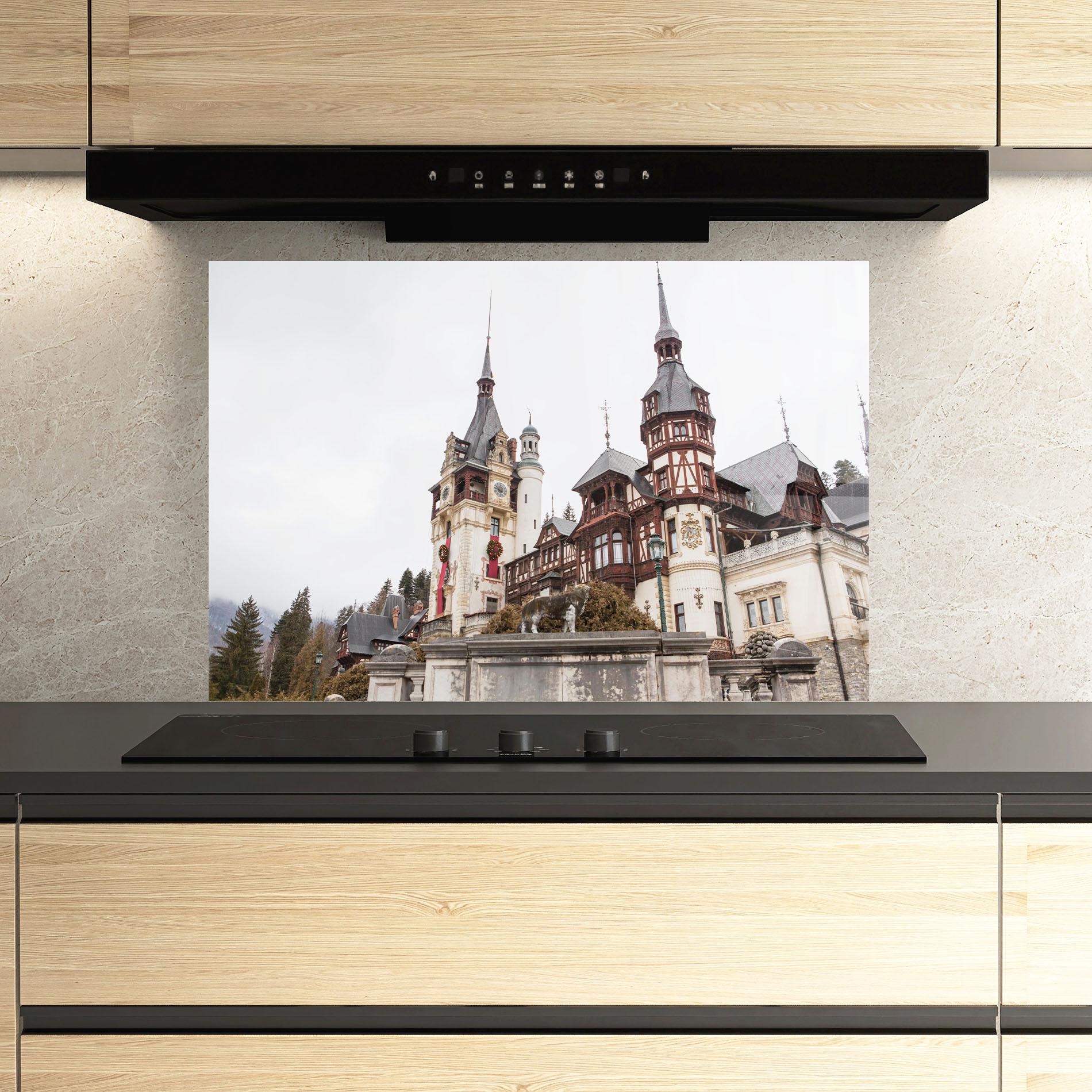 Panou Sticla Bucatarie Medieval Castle Sinaia mockup 3