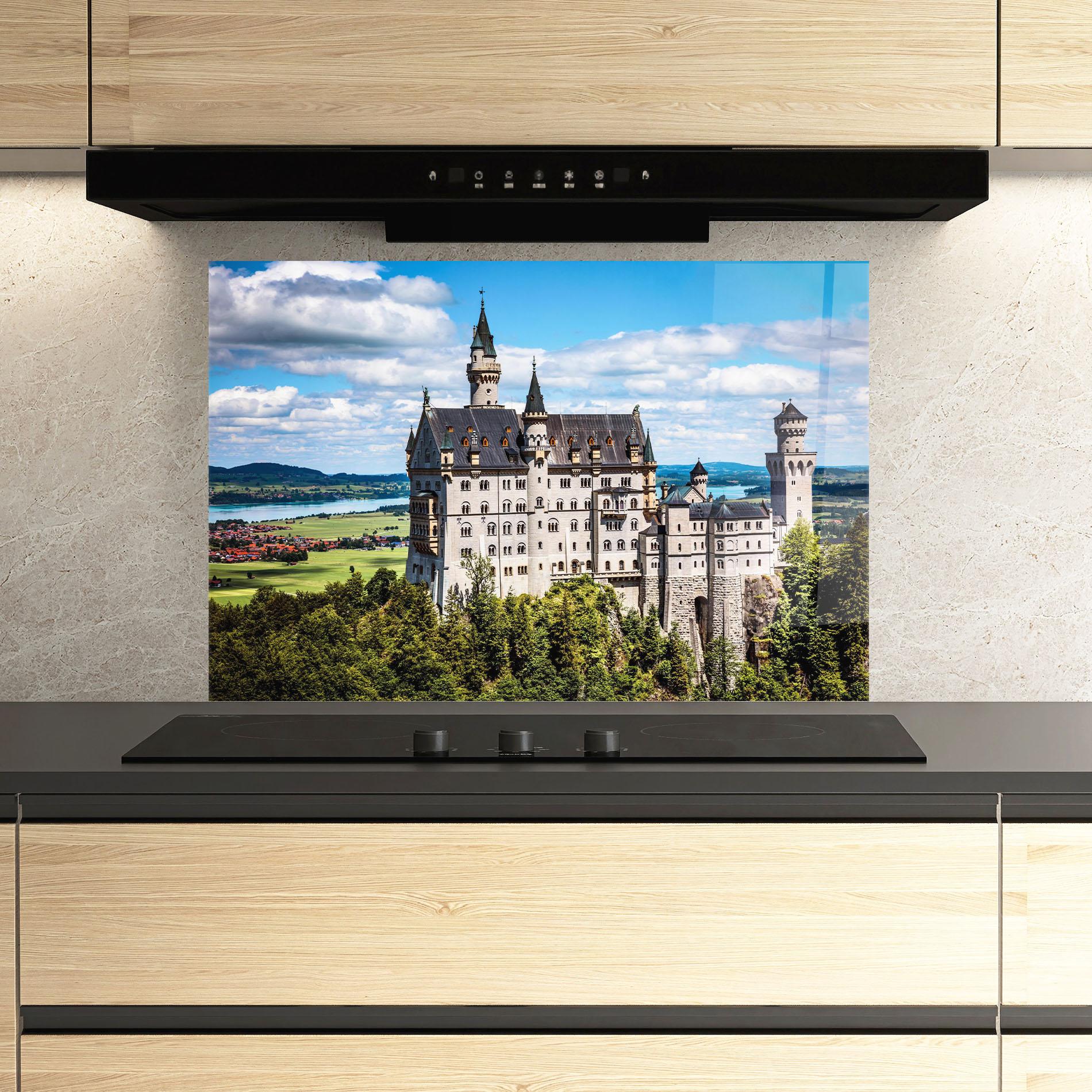 Panou Sticla Bucatarie Neuschwanstein Germany mockup 3