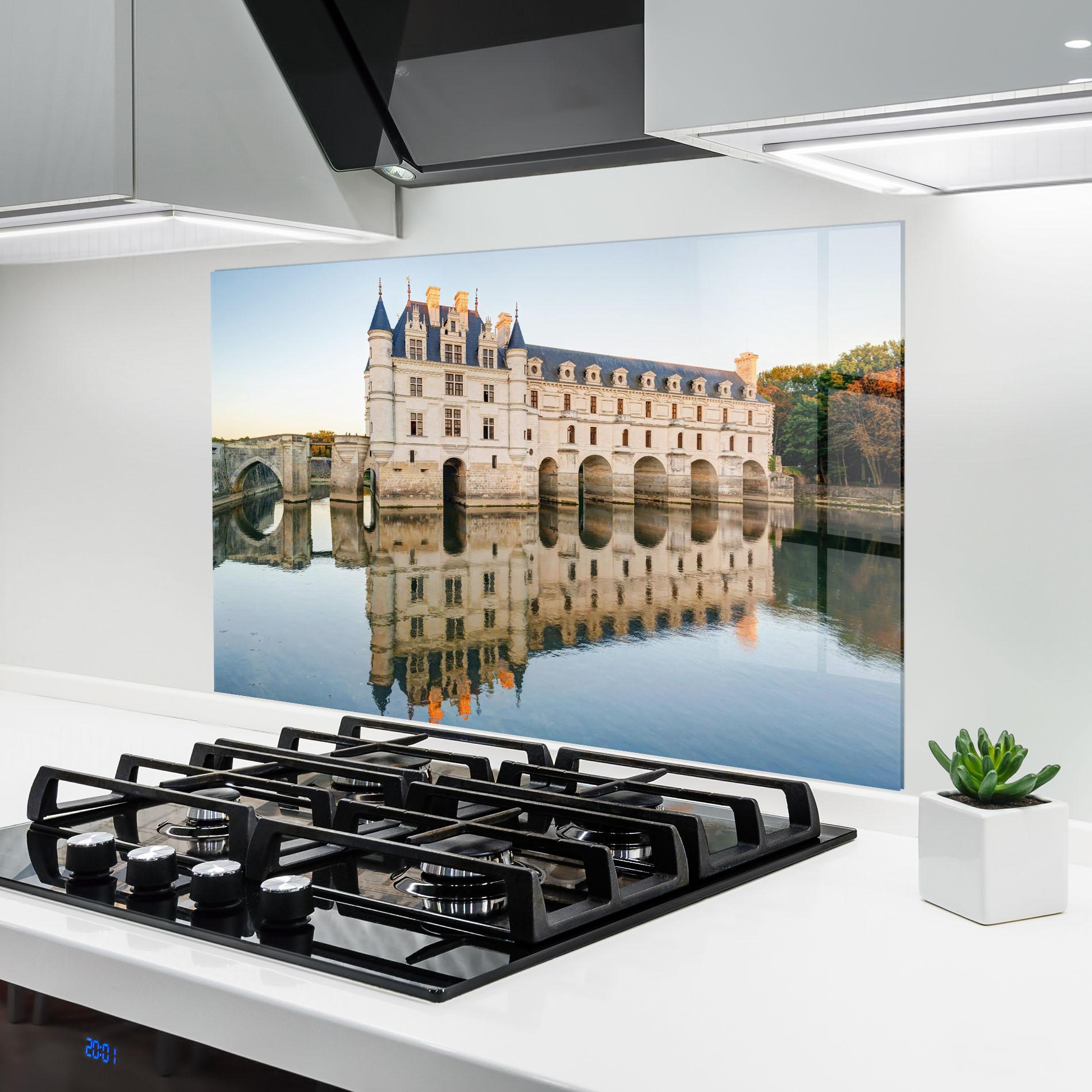 Panou Sticla Bucatarie Chateau Chenonceau Castle mockup 6