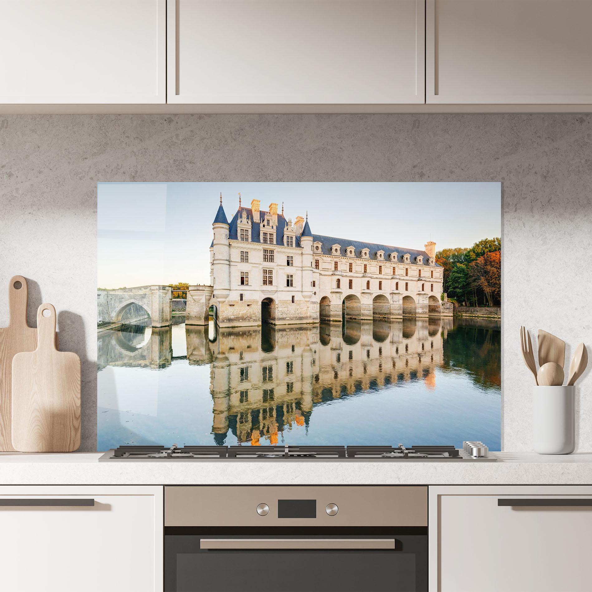 Panou Sticla Bucatarie Chateau Chenonceau Castle mockup 7