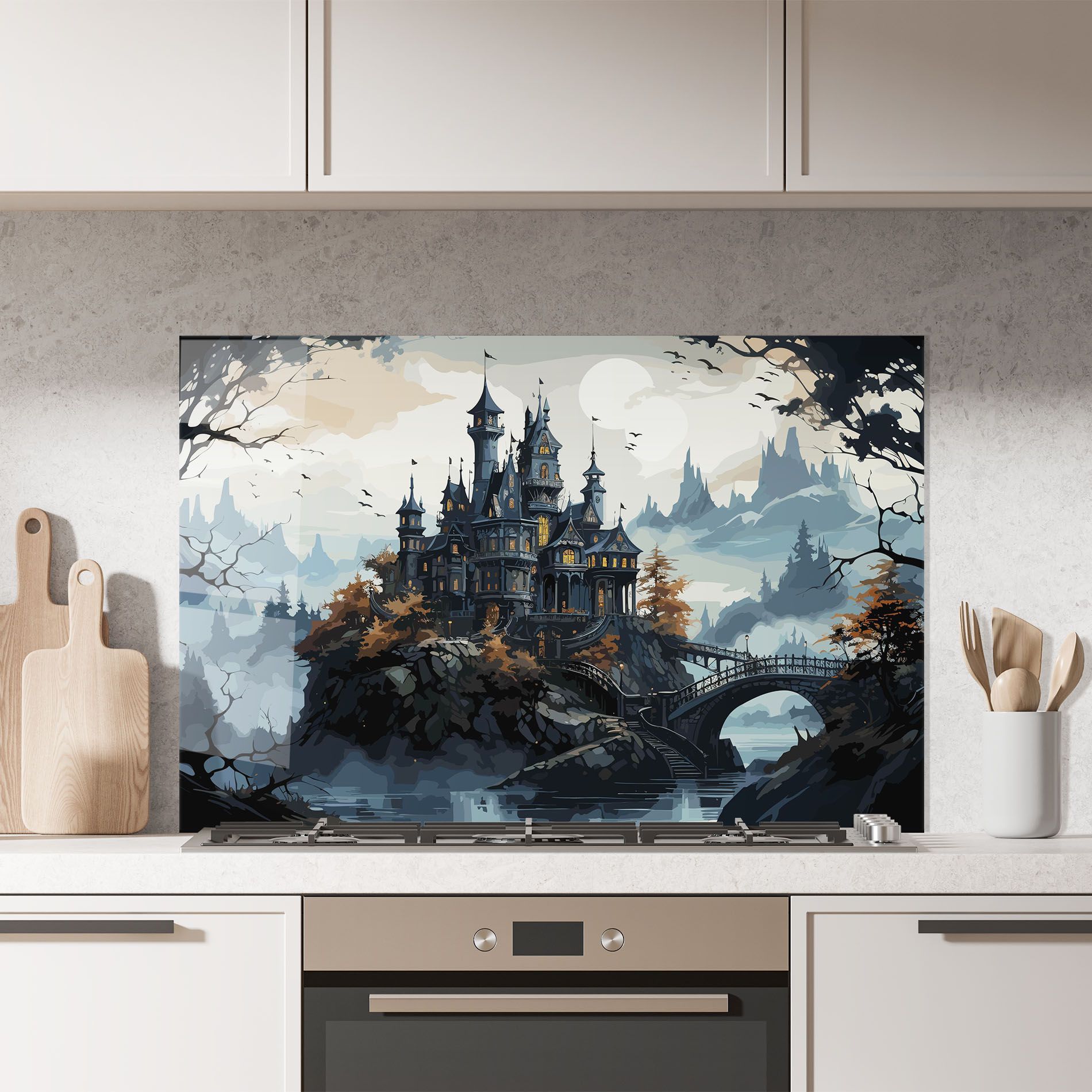 Grey Big Castle mockup 7