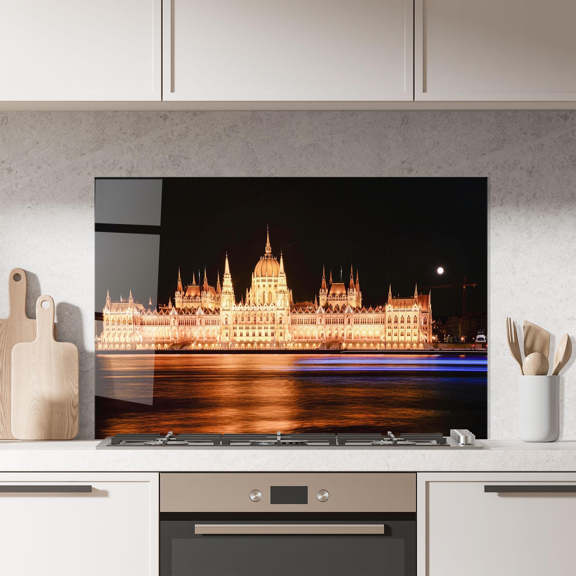 Panou Sticla Bucatarie Night Reflection mockup 7