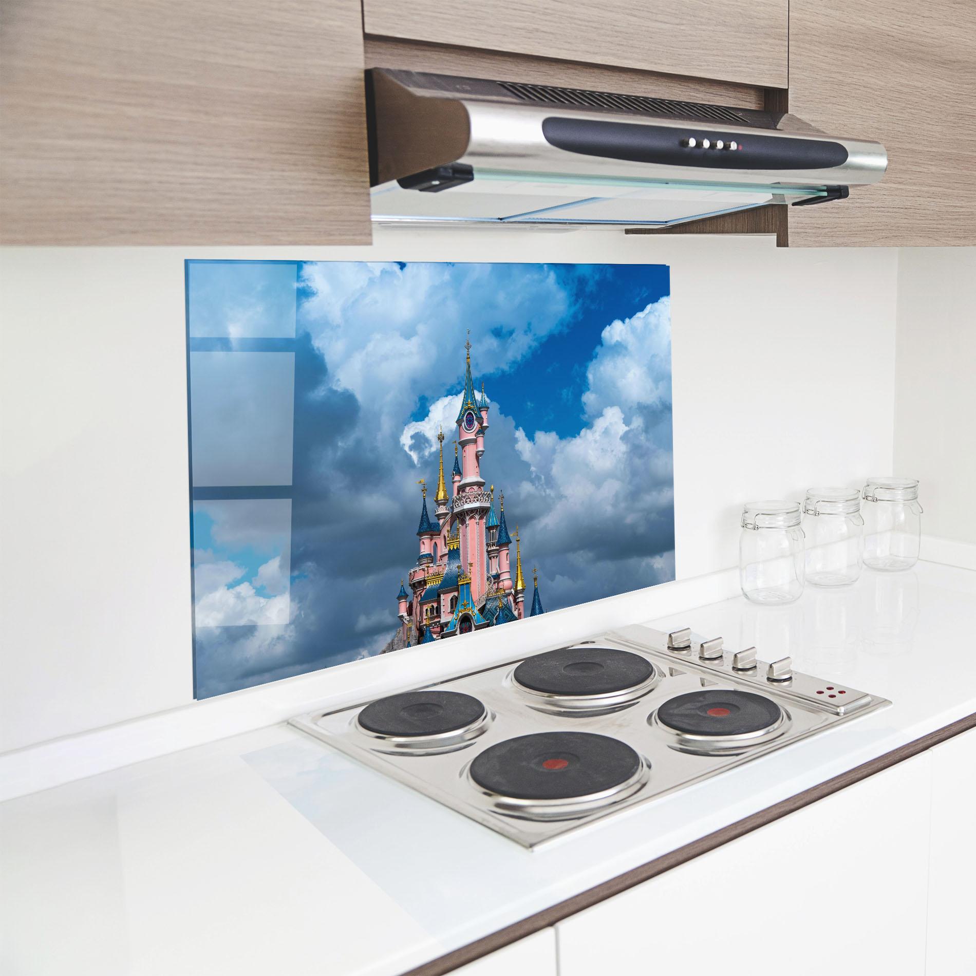 Panou Sticla Bucatarie Paris Castle mockup 8