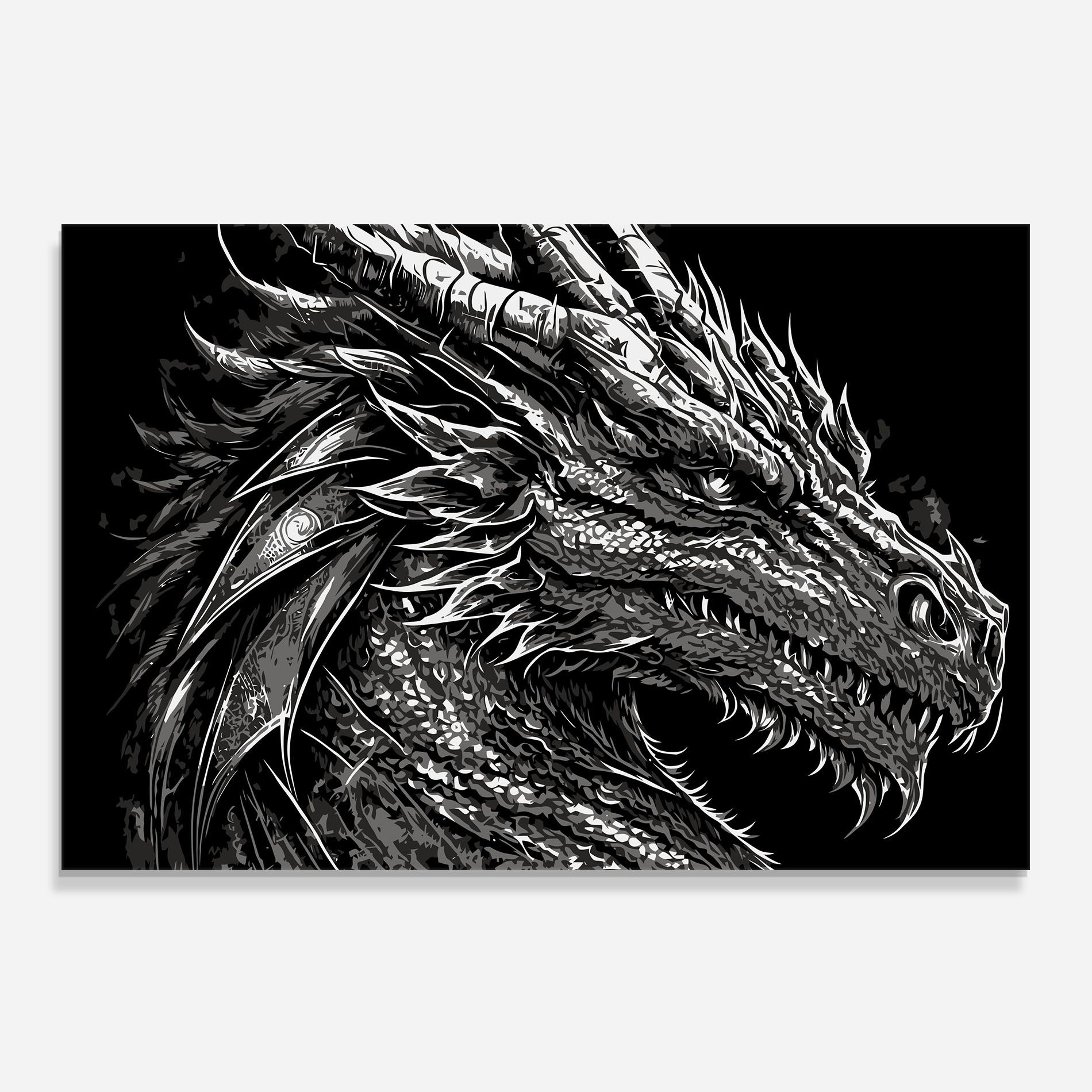 Grey White Dragon mockup 0