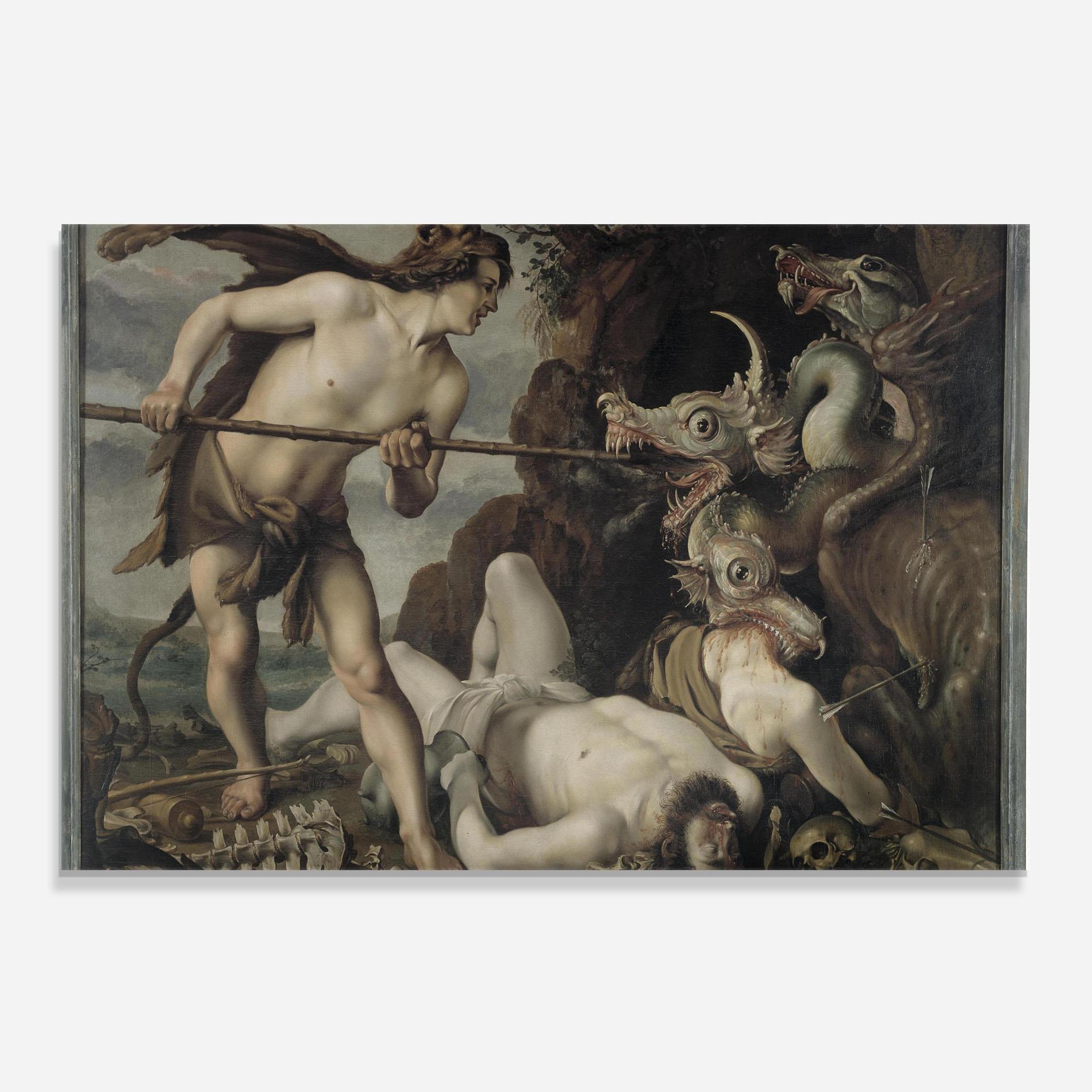 Panou Sticla Bucatarie Hunting Dragons mockup 0