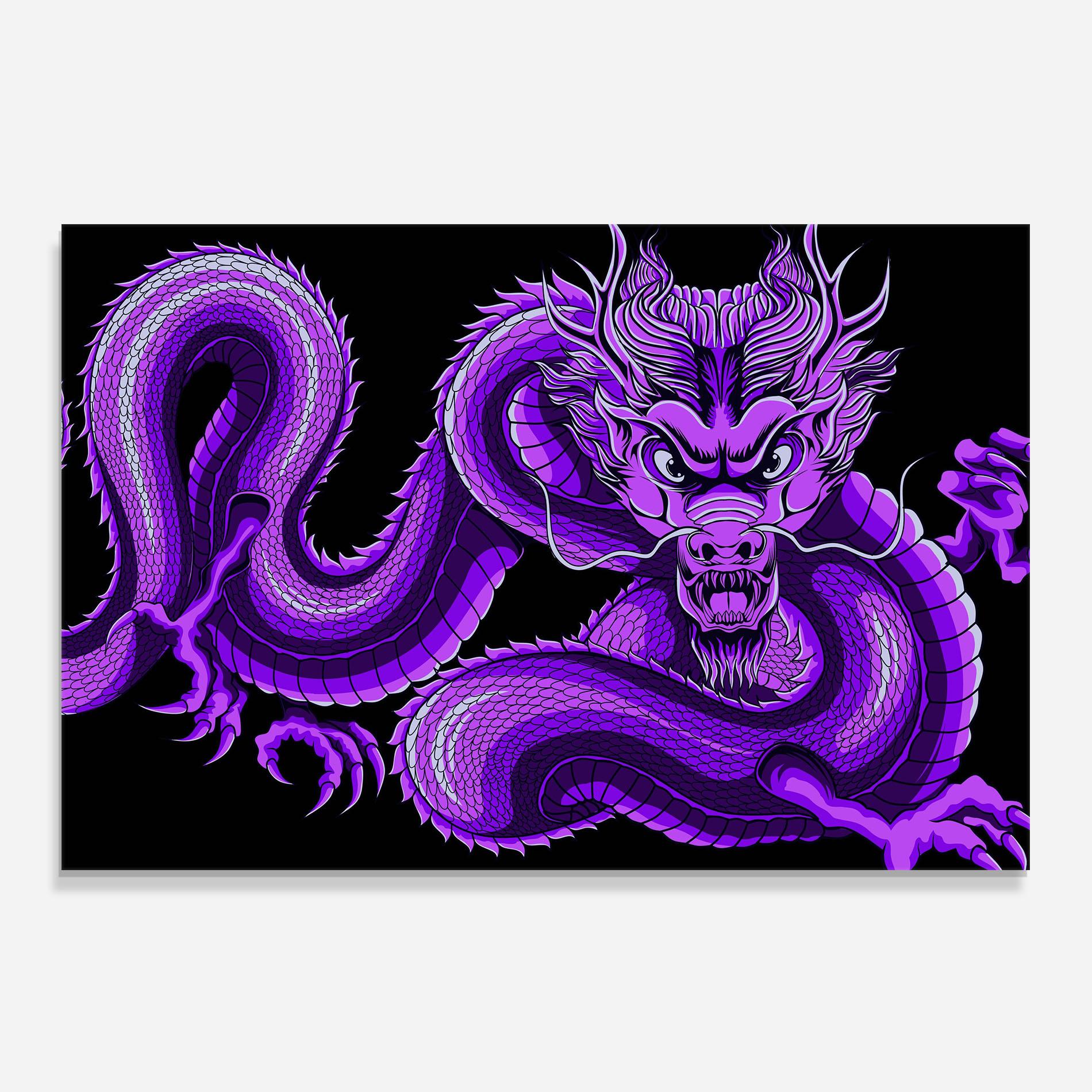 Panou Sticla Bucatarie Purple Dragon mockup 0