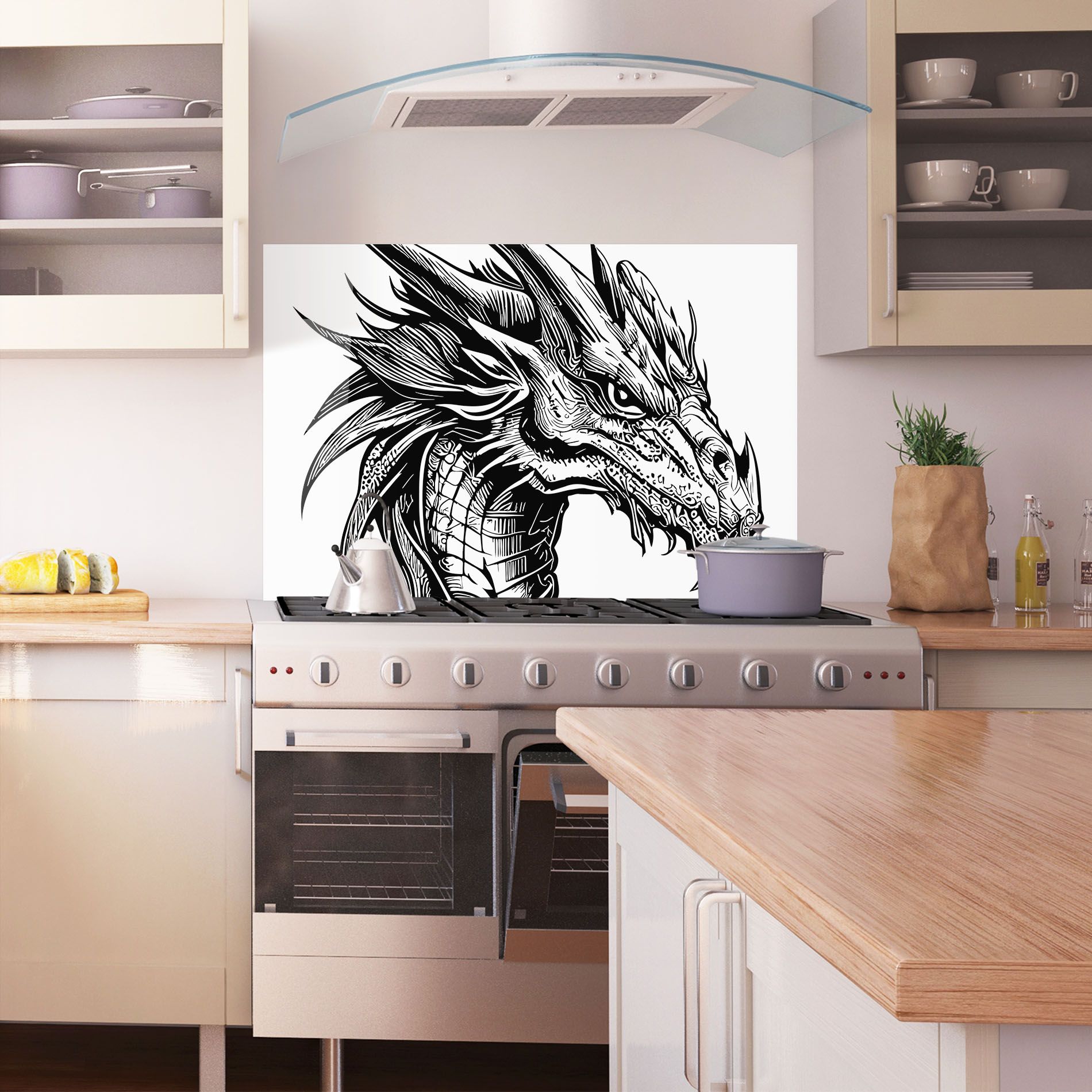 Black Line Dragon mockup 1
