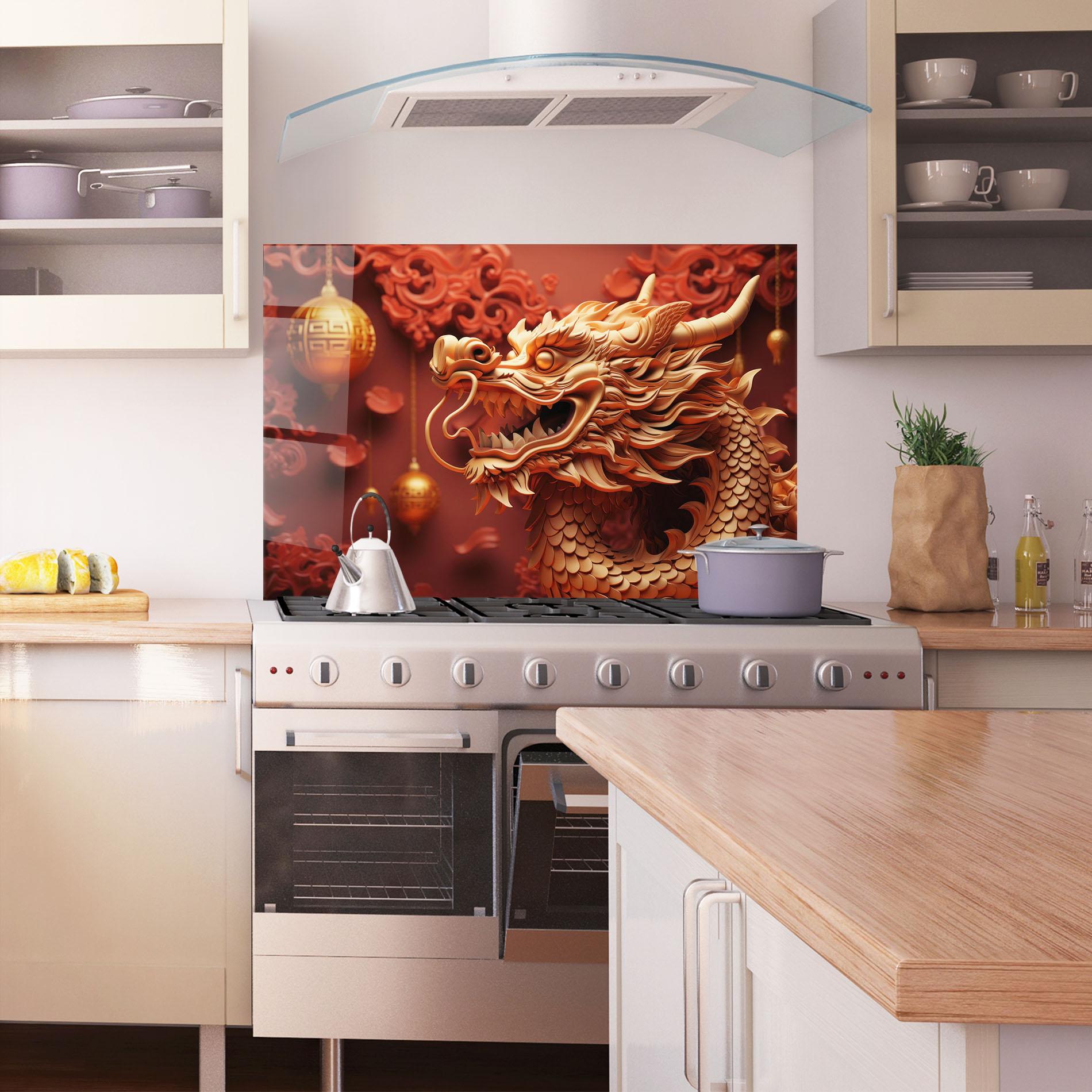 Panou Sticla Bucatarie Red Chinese mockup 1