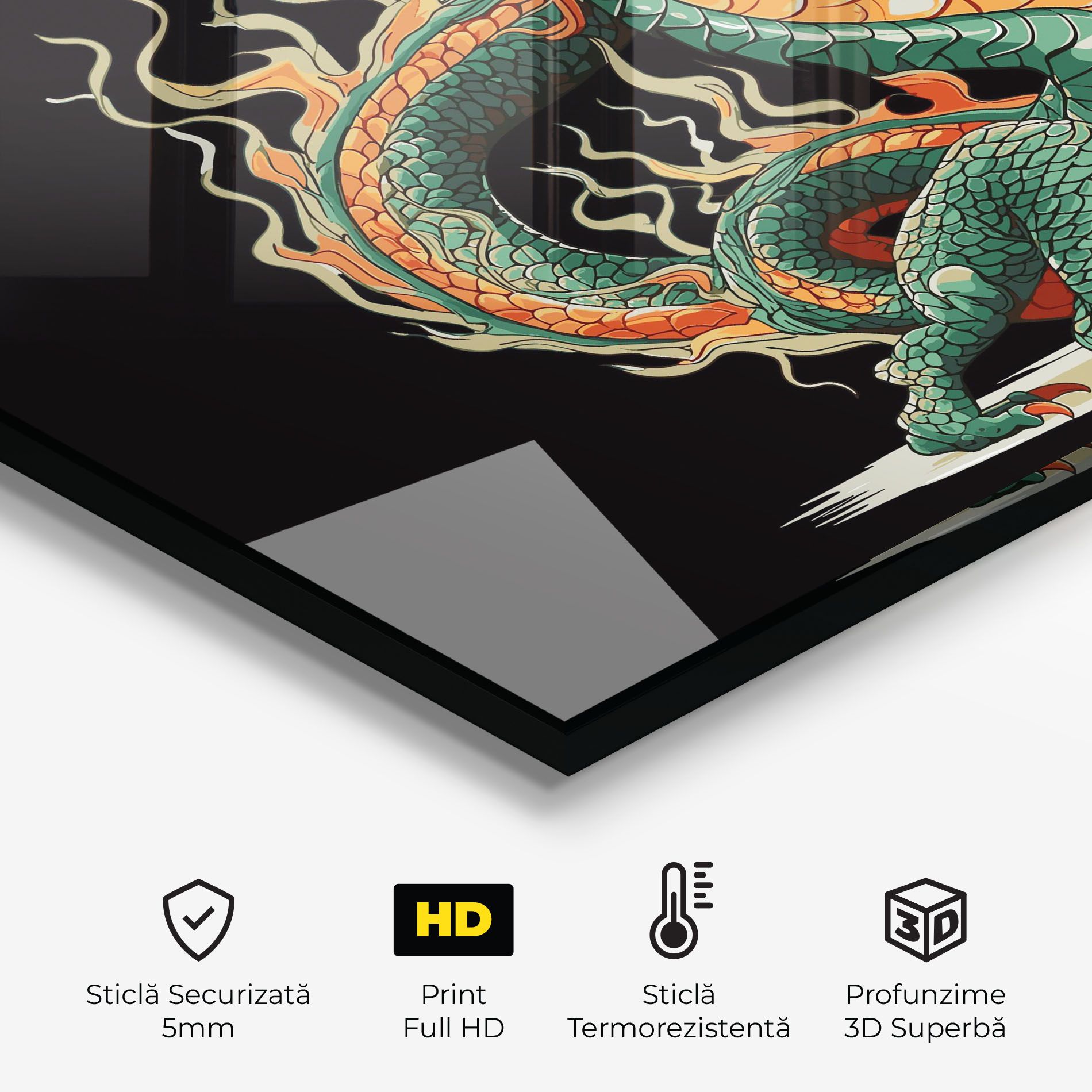 Orange Green Dragon mockup 2