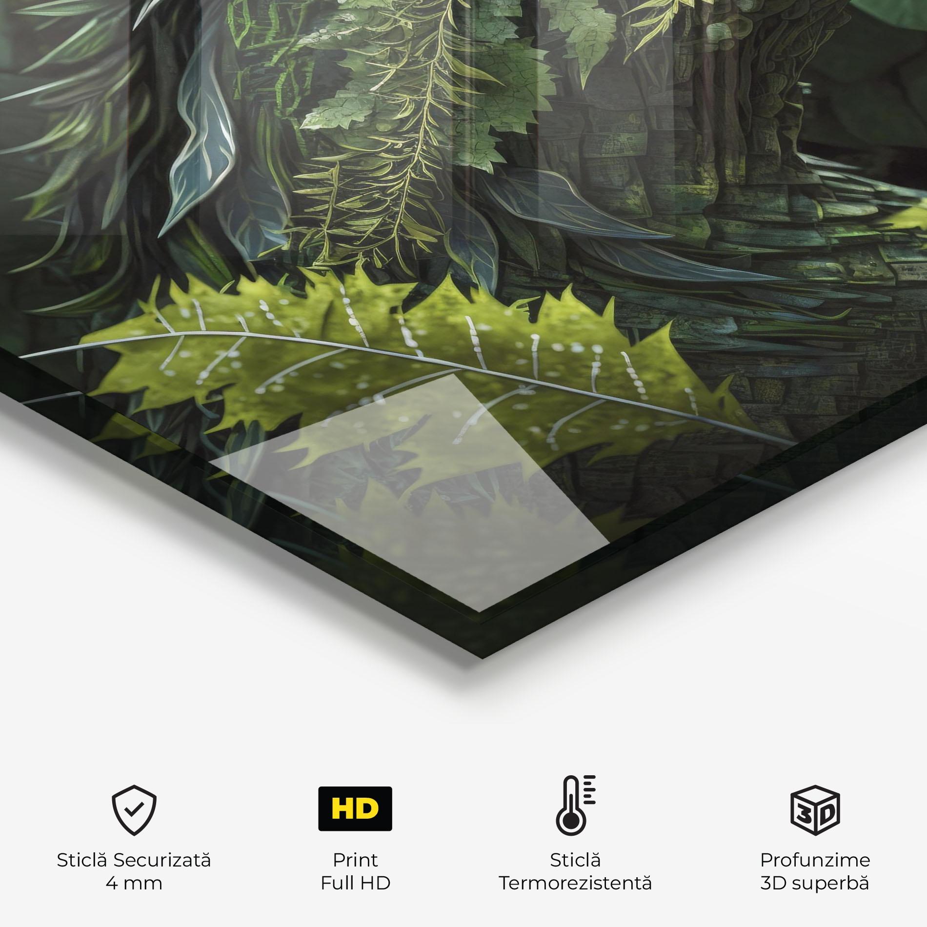 Panou Sticla Bucatarie Forest Dragon mockup 2