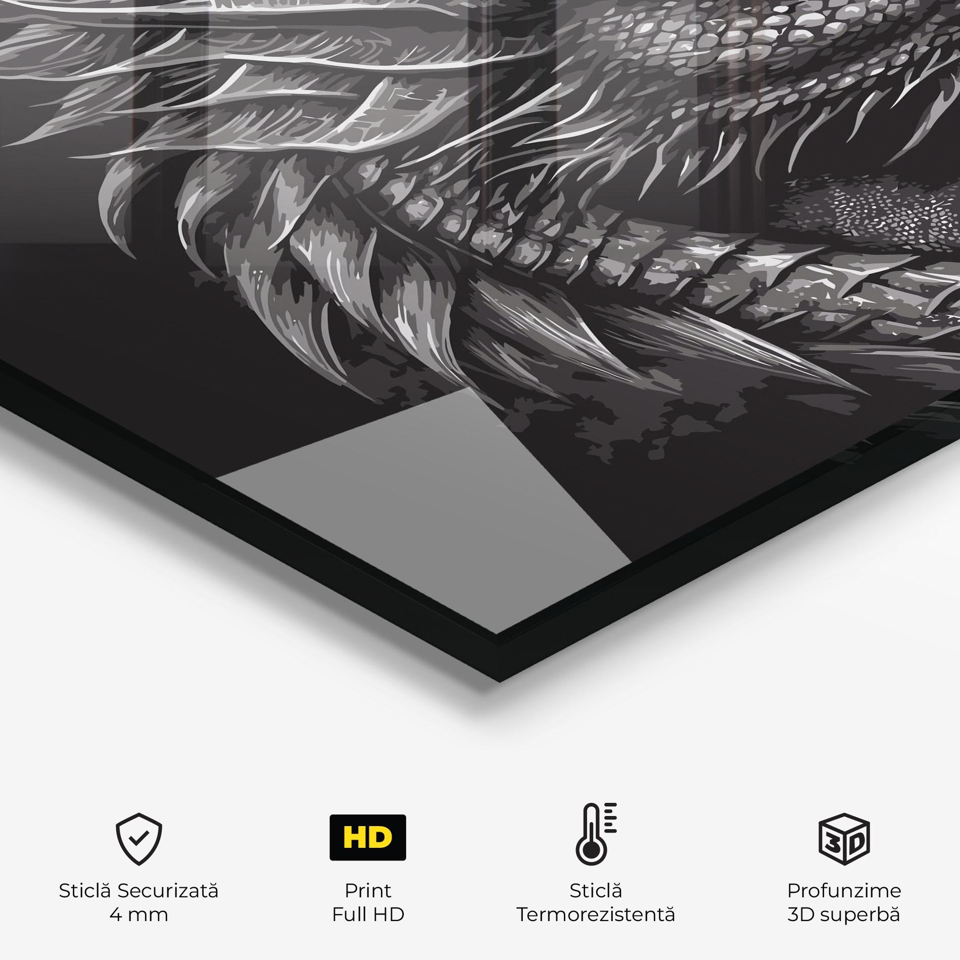 Panou Sticla Bucatarie Grey Dragon mockup 2
