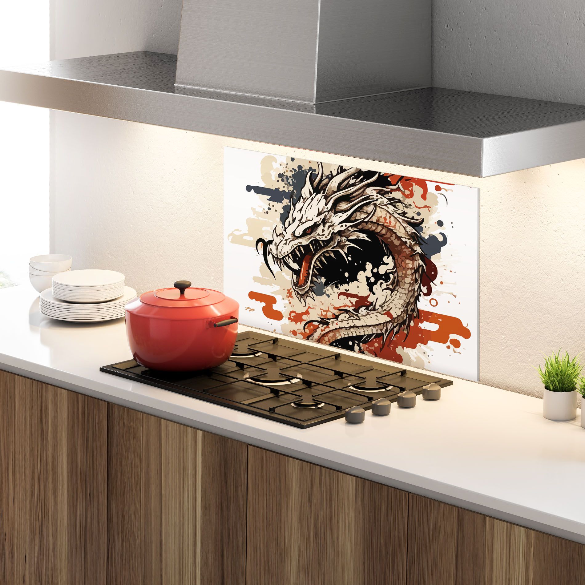 Cream Dragon Art mockup 4