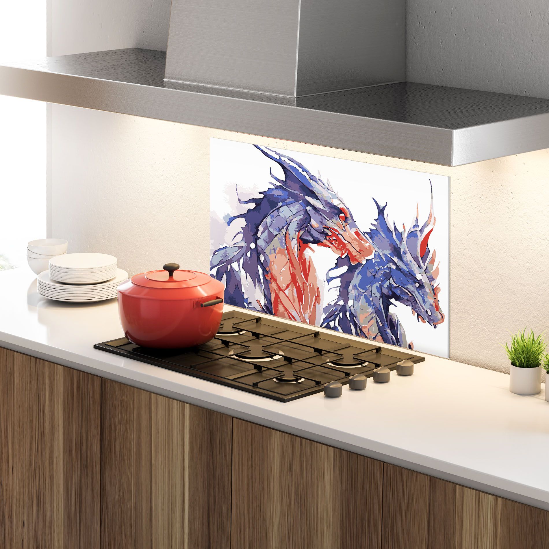 Purple Orange Dragon mockup 4