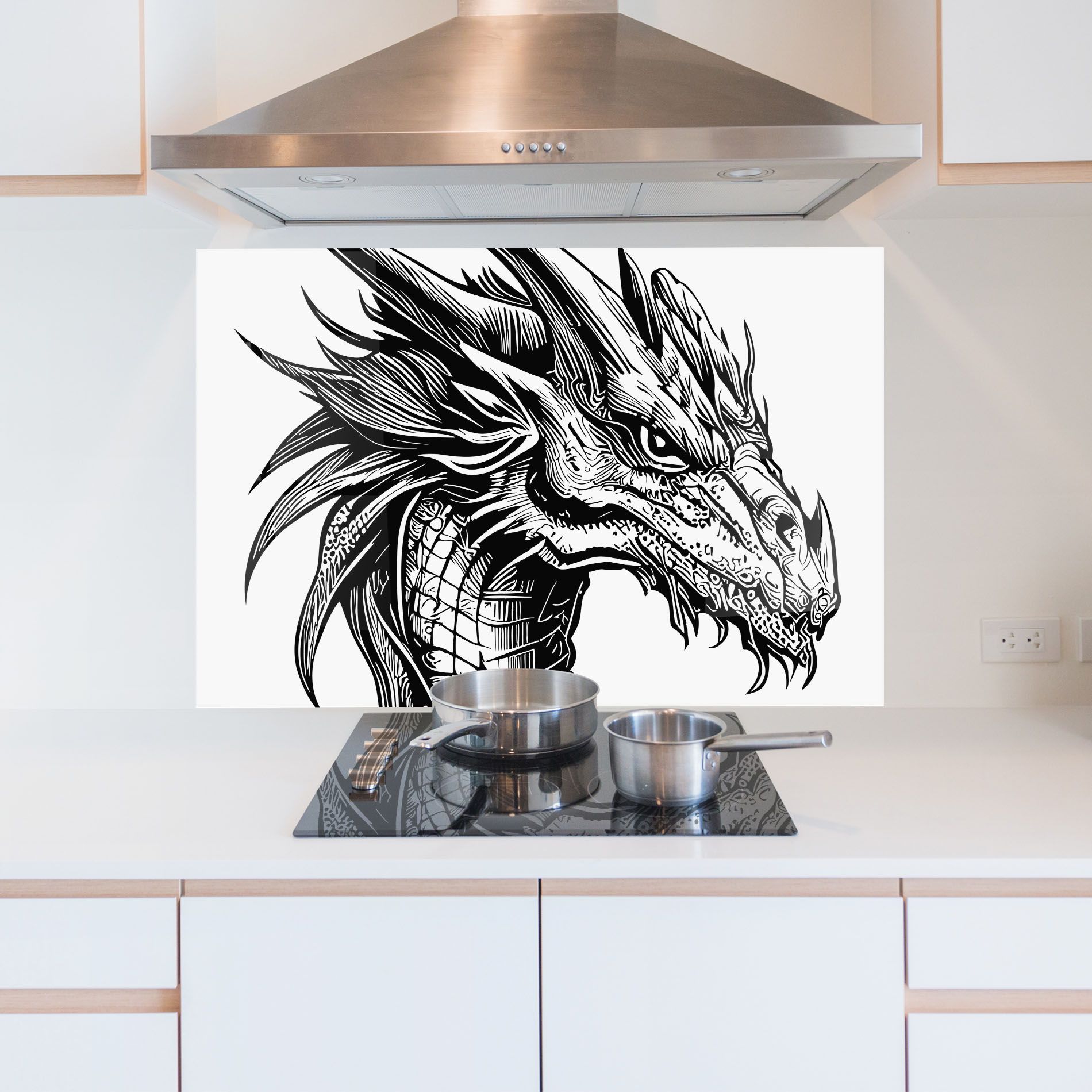 Black Line Dragon mockup 5