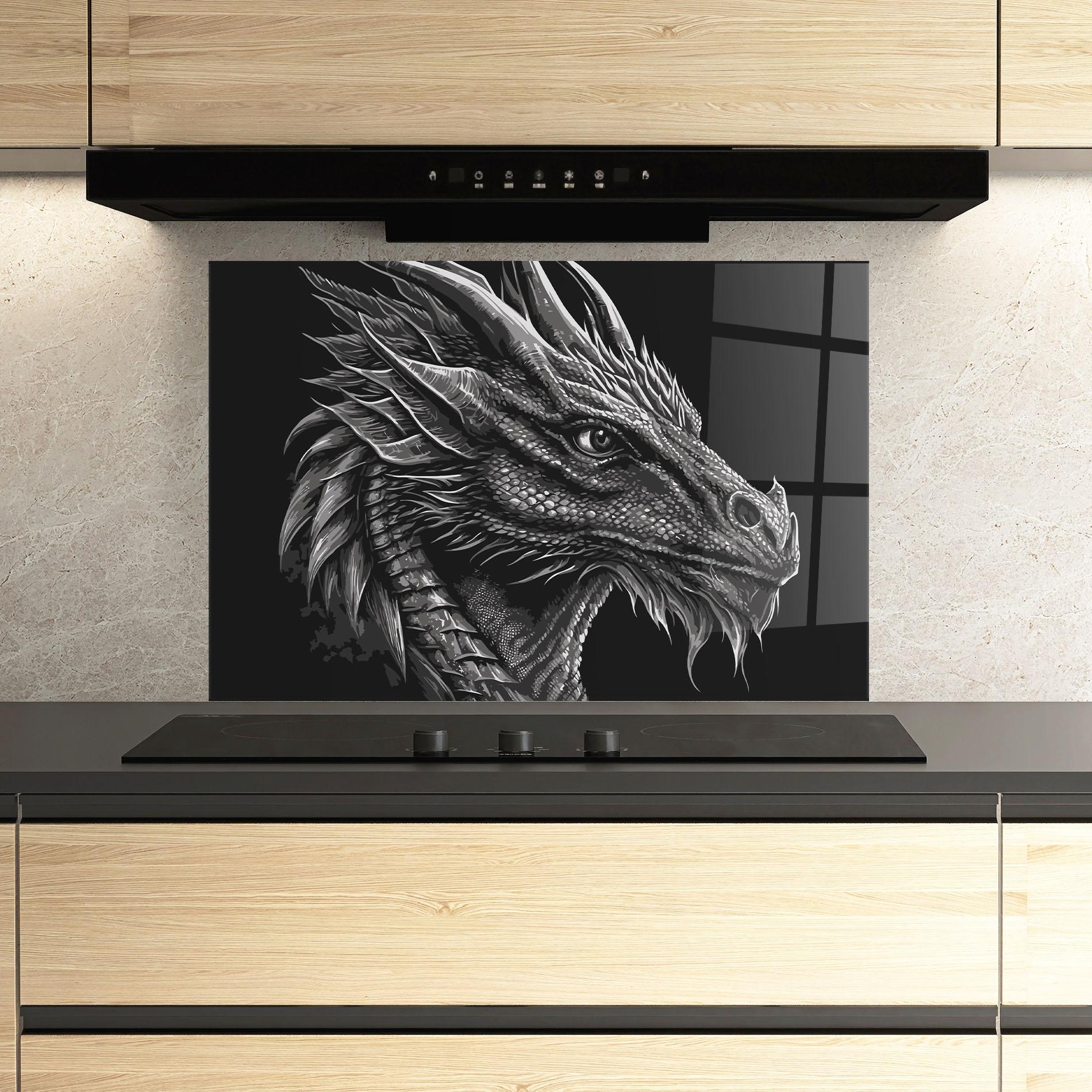 Panou Sticla Bucatarie Grey Dragon mockup 3
