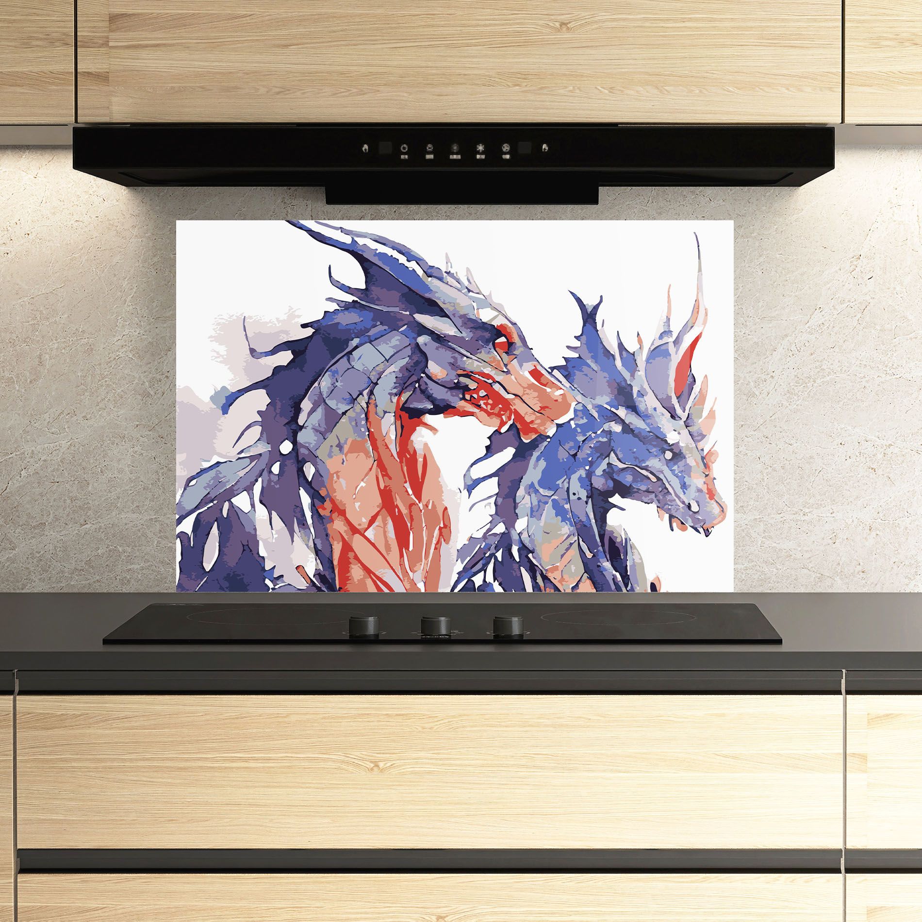 Purple Orange Dragon mockup 3