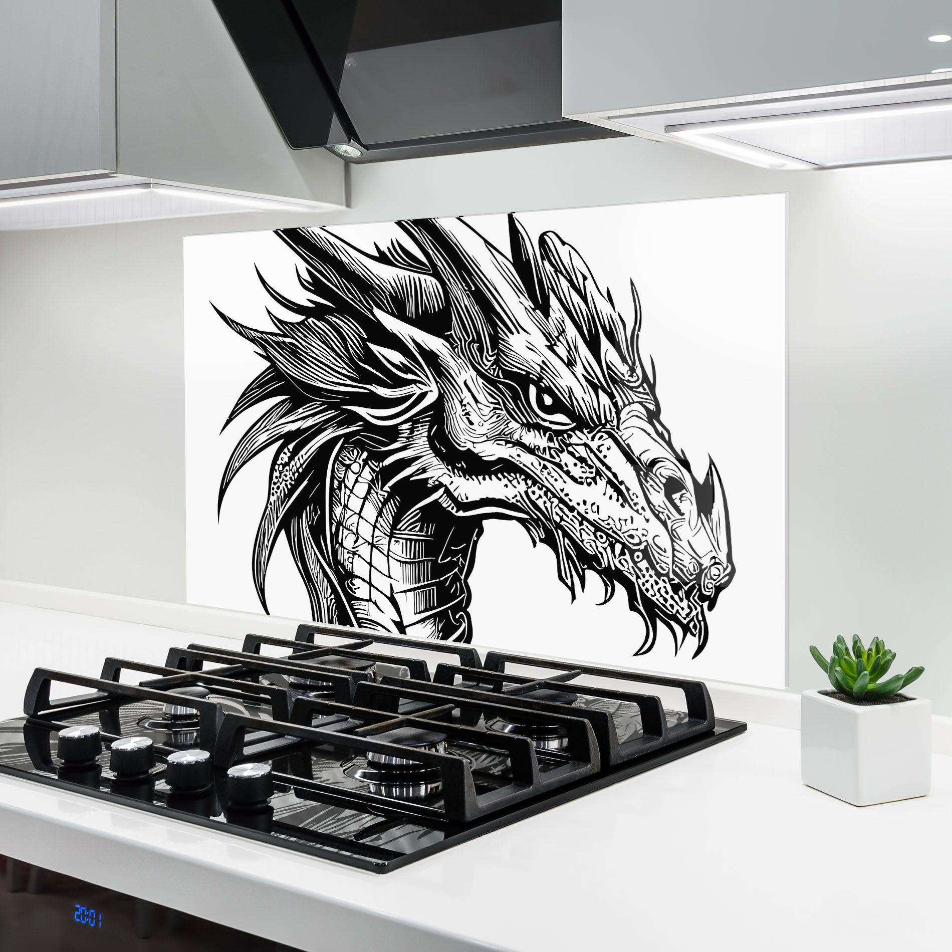 Black Line Dragon mockup 6
