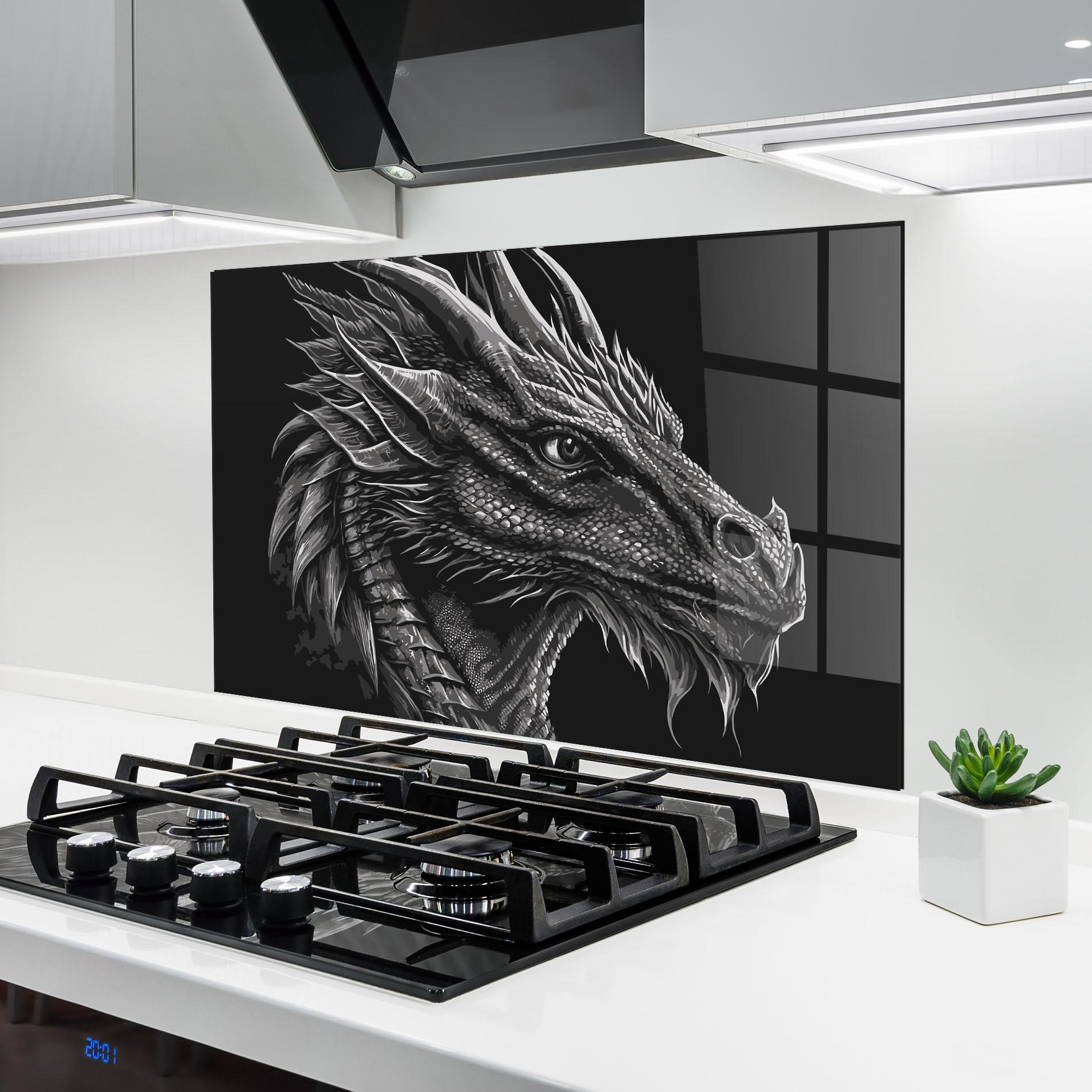 Panou Sticla Bucatarie Grey Dragon mockup 6