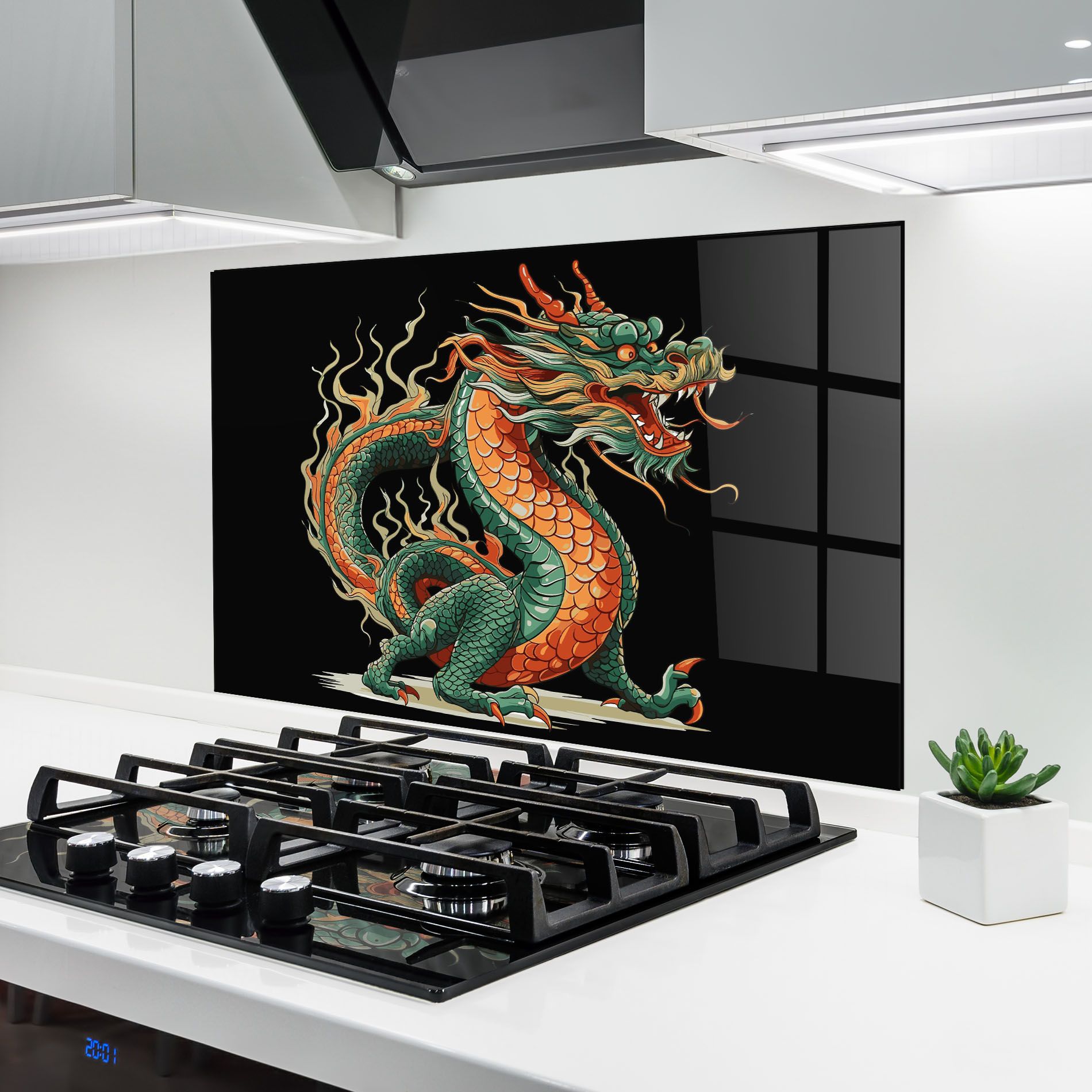 Orange Green Dragon mockup 6