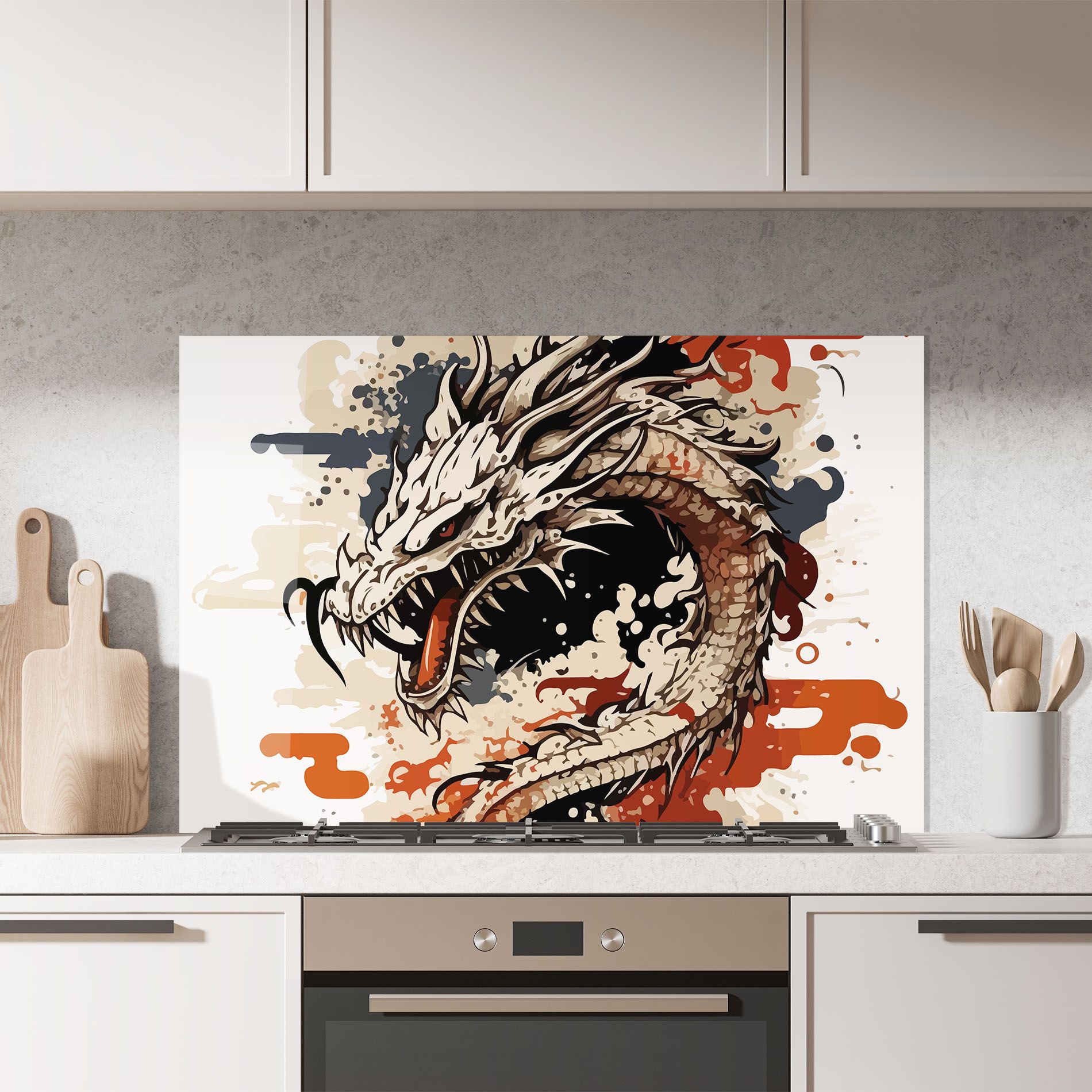 Cream Dragon Art mockup 7