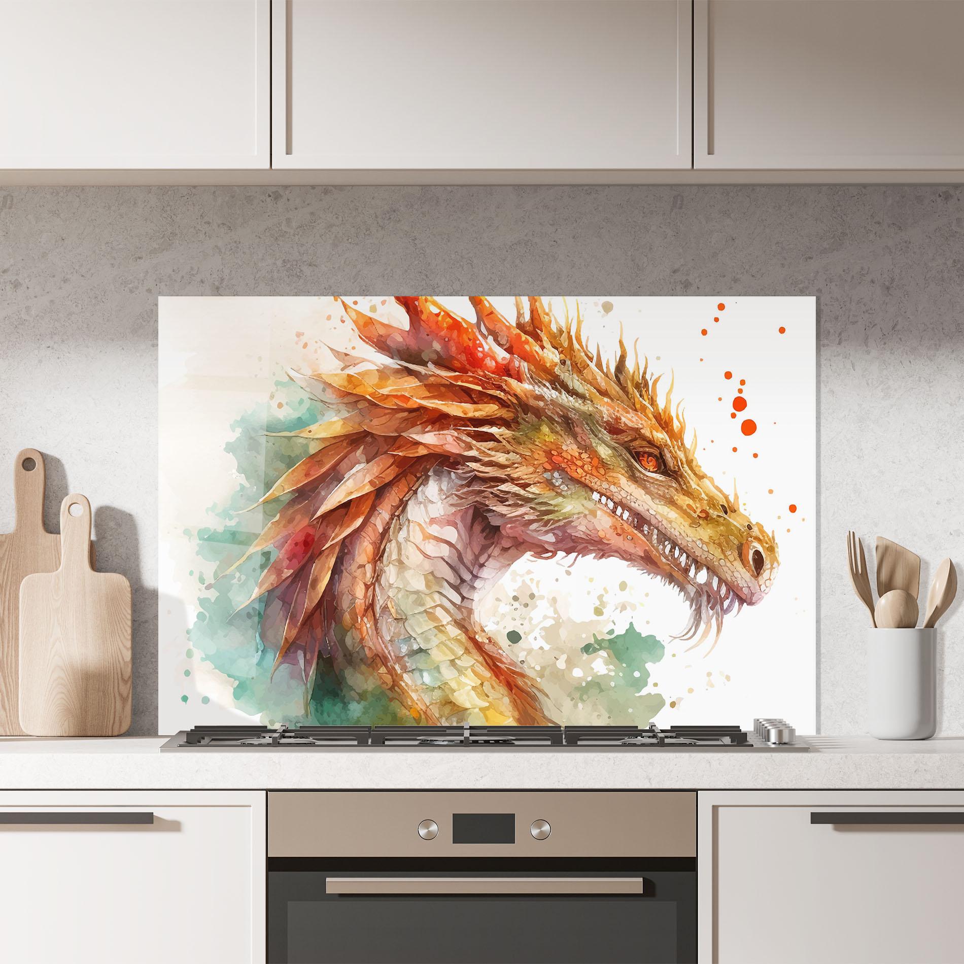 Panou Sticla Bucatarie Earth Dragon mockup 7