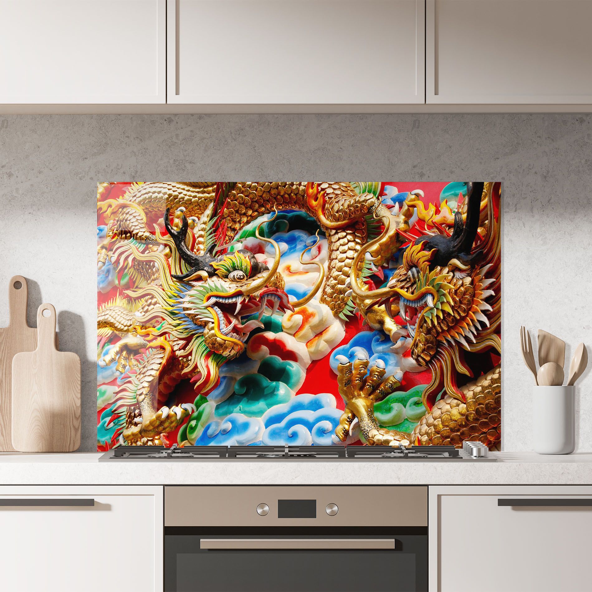 Red Golden Dragon mockup 7