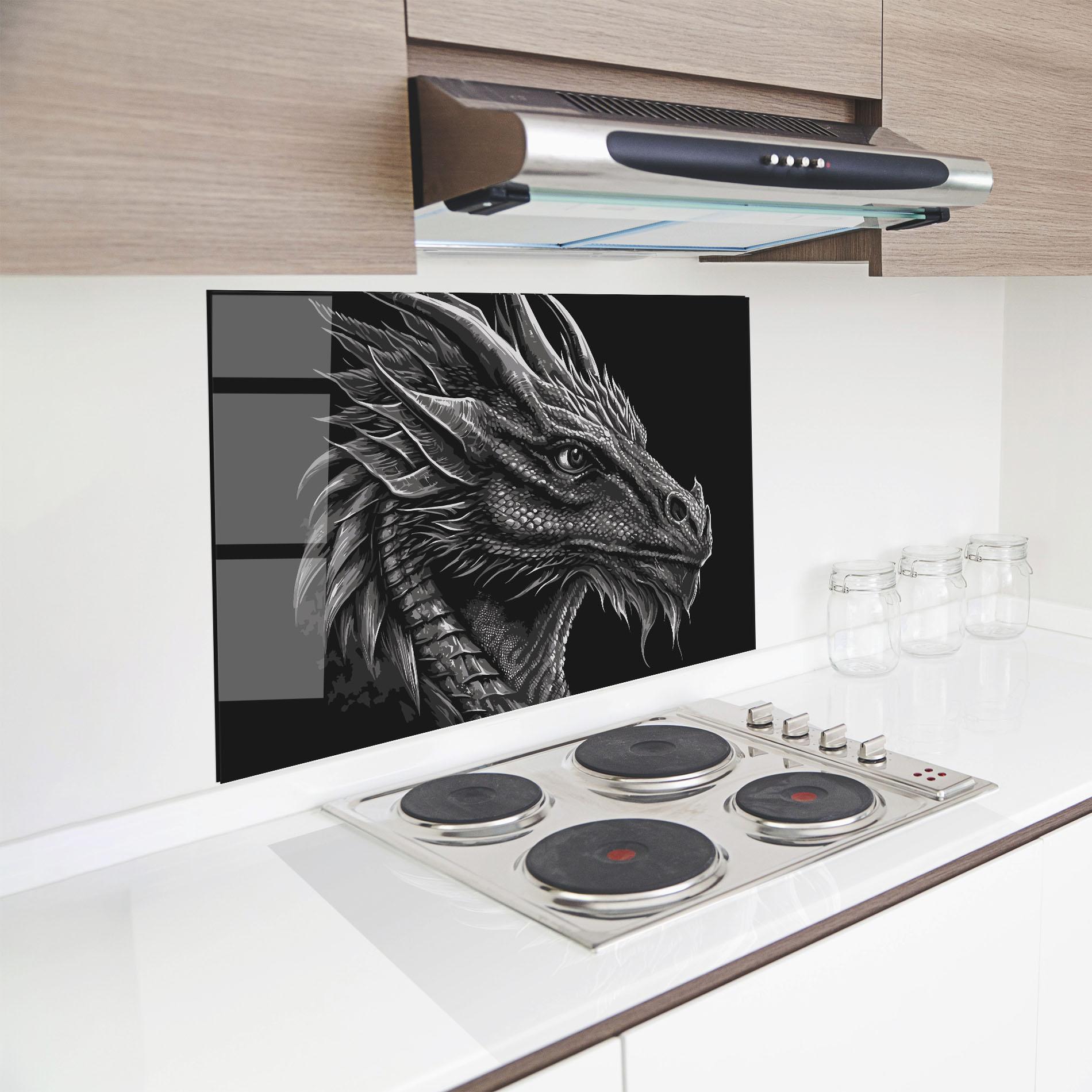 Panou Sticla Bucatarie Grey Dragon mockup 8