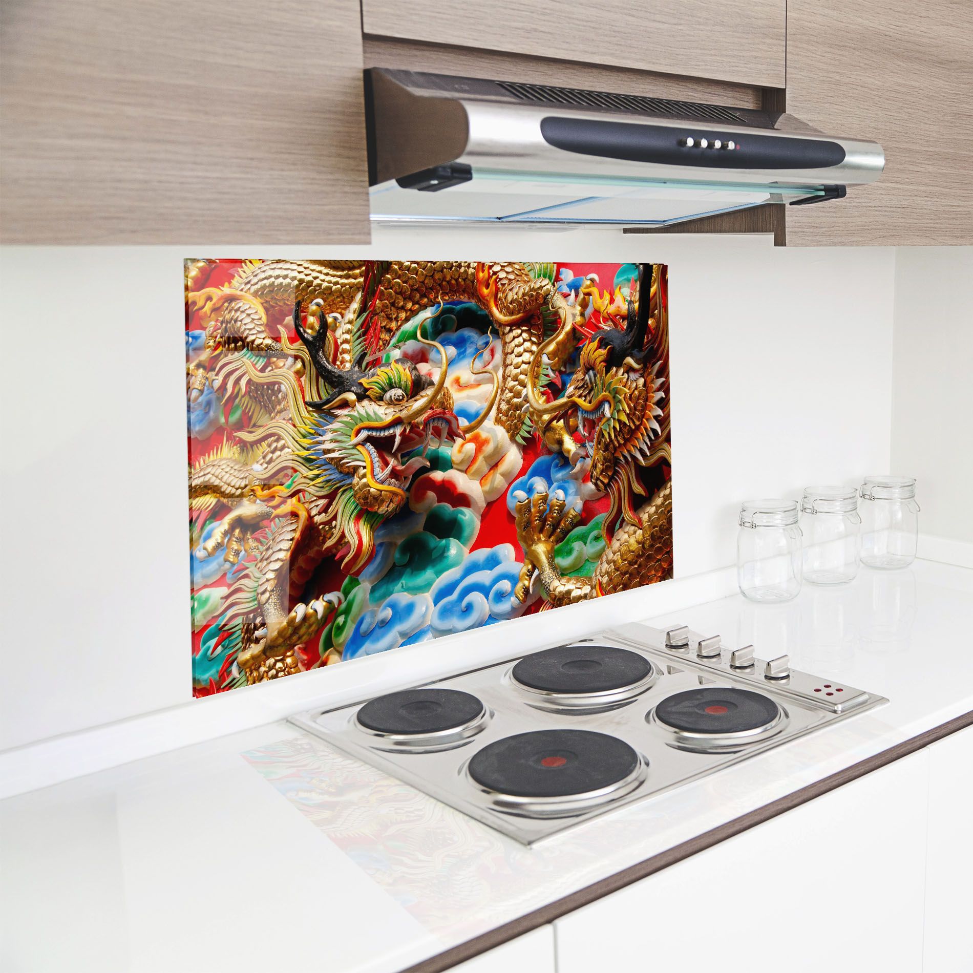 Red Golden Dragon mockup 8