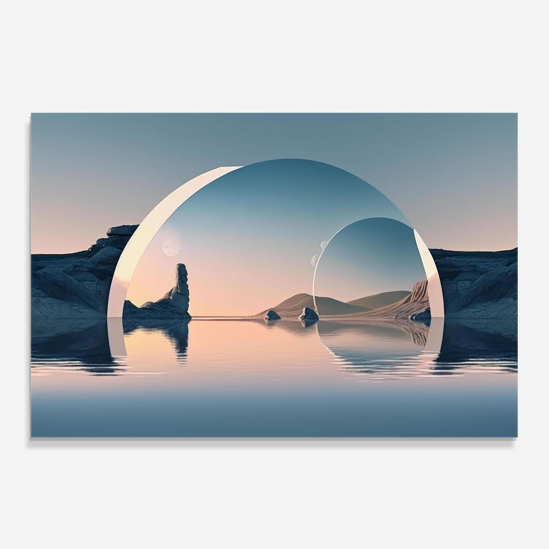 Panou Sticla Bucatarie 3d Fantastic Elements mockup 0