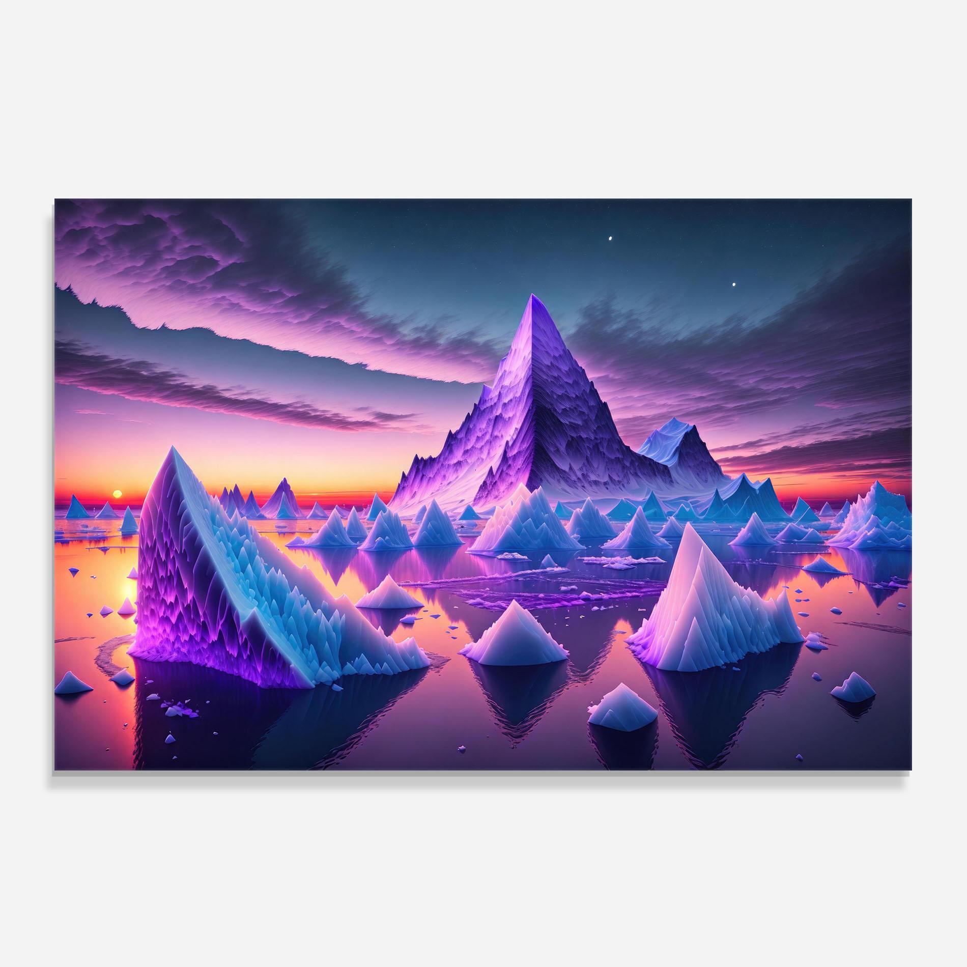 Panou Sticla Bucatarie Floating Iceberg mockup 0