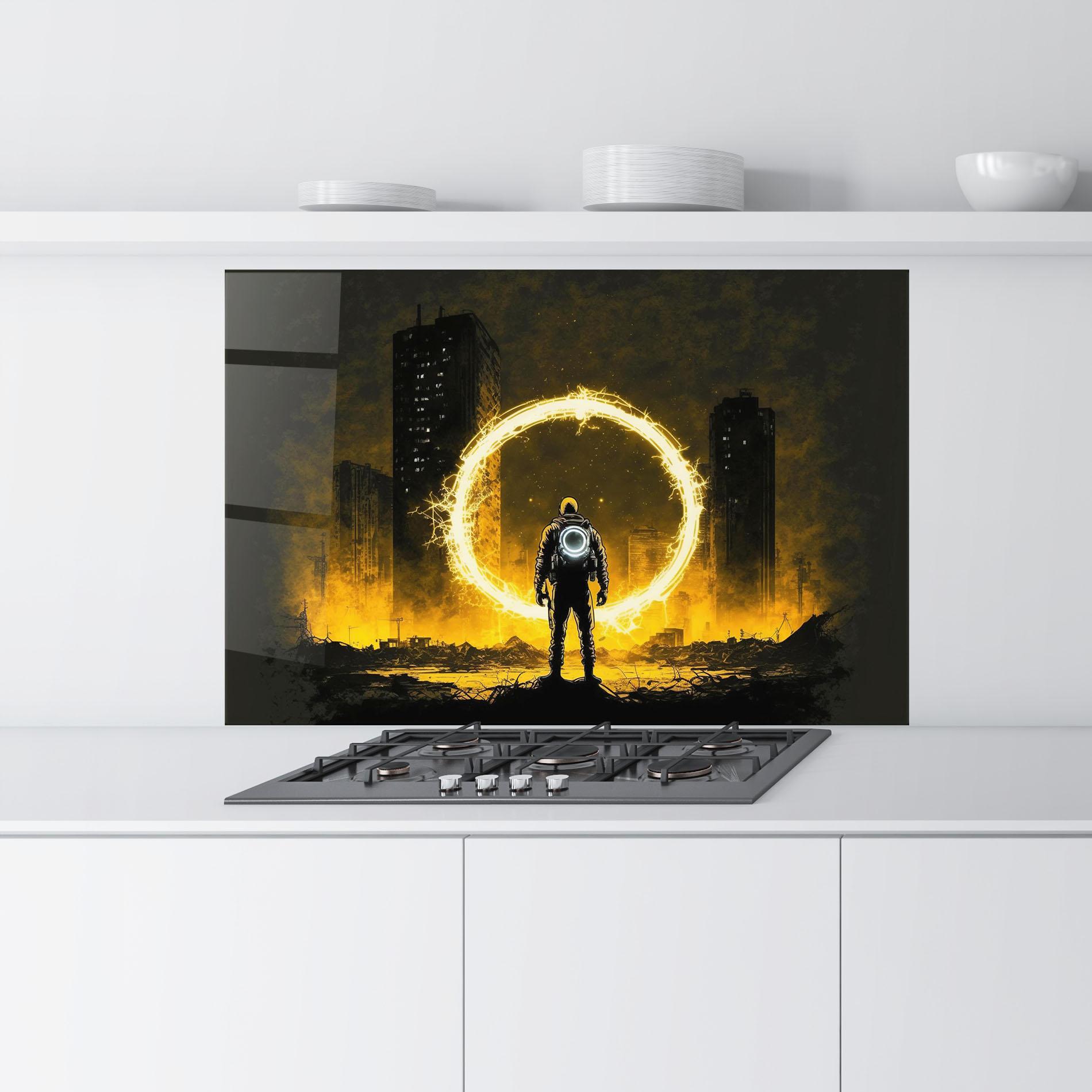 Panou Sticla Bucatarie Fire Portal mockup 9