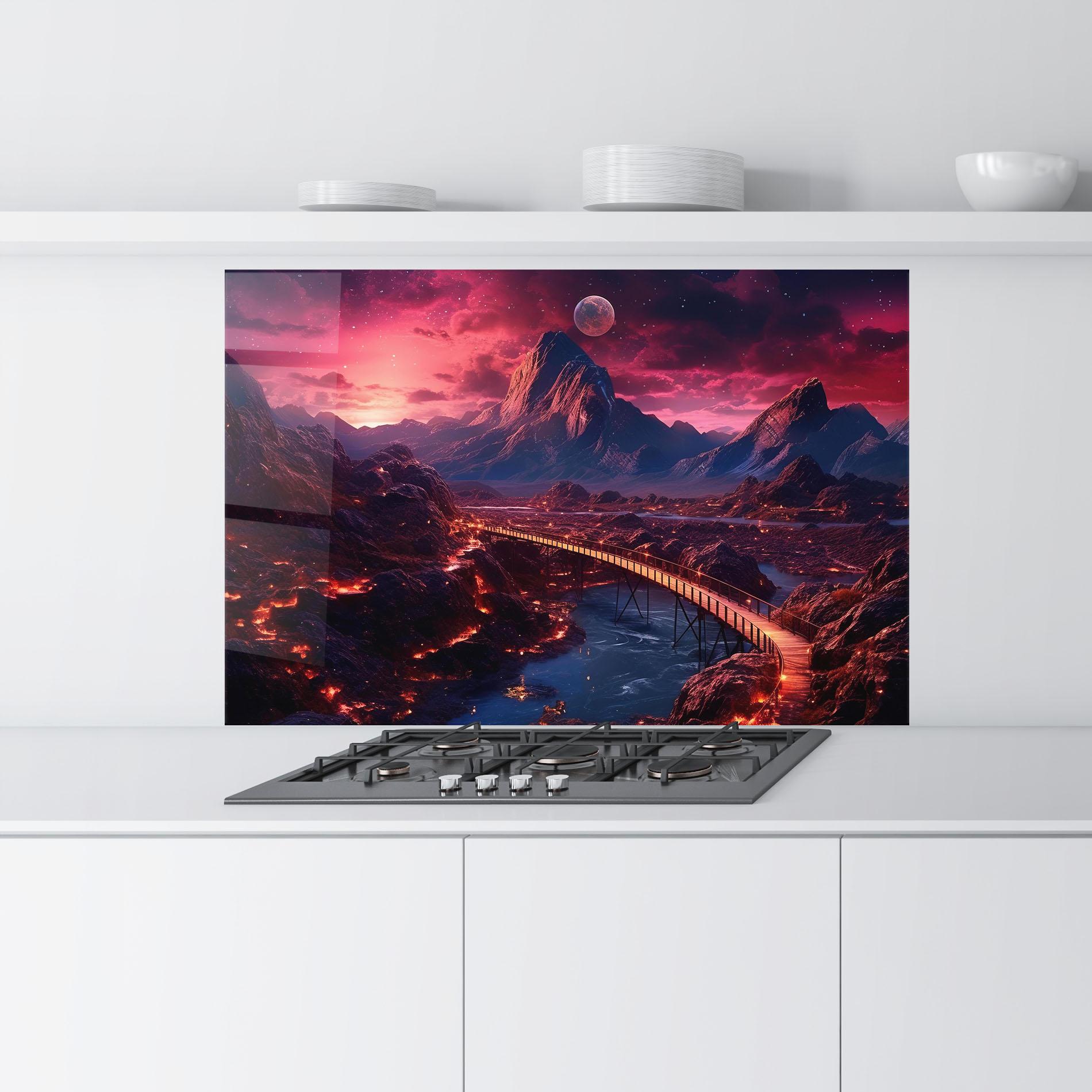 Panou Sticla Bucatarie Interstellar Journey mockup 9