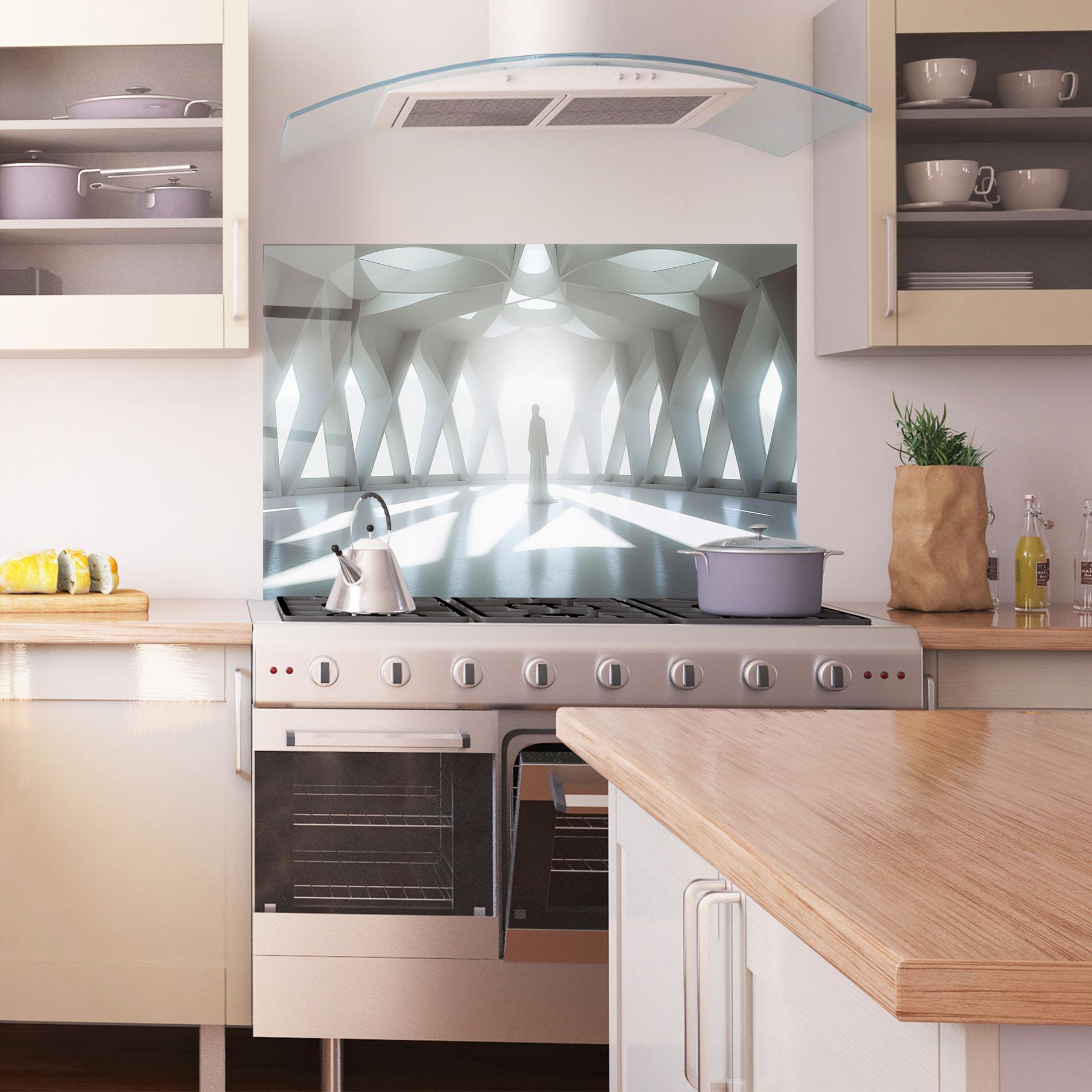 Panou Sticla Bucatarie Bright Room Statue mockup 1