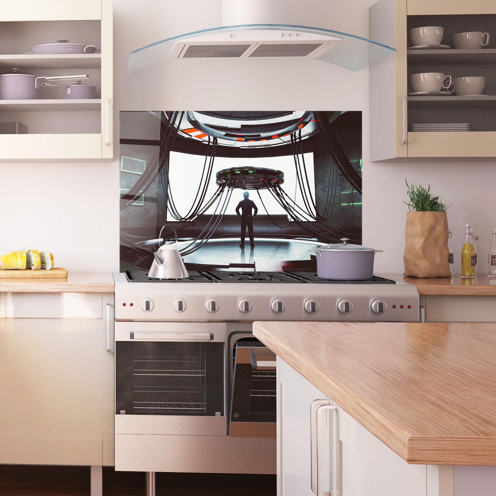 Panou Sticla Bucatarie Cyber Chronicle mockup 1