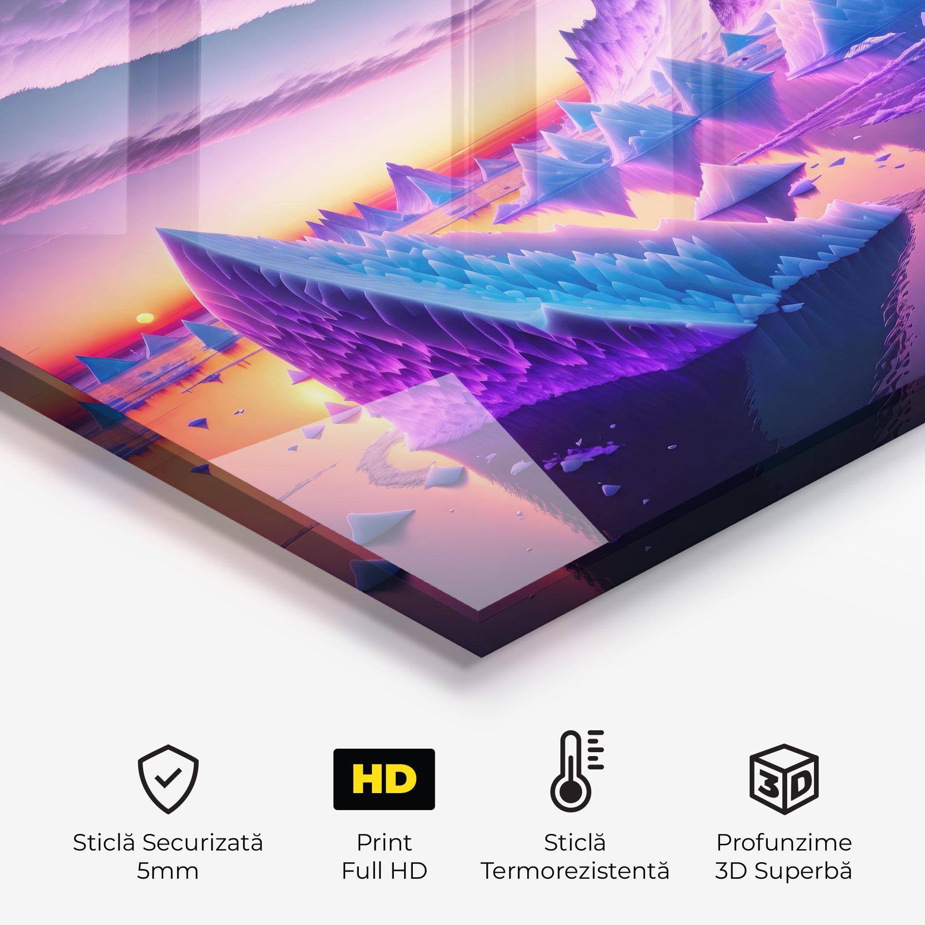 Panou Sticla Bucatarie Floating Iceberg mockup 2