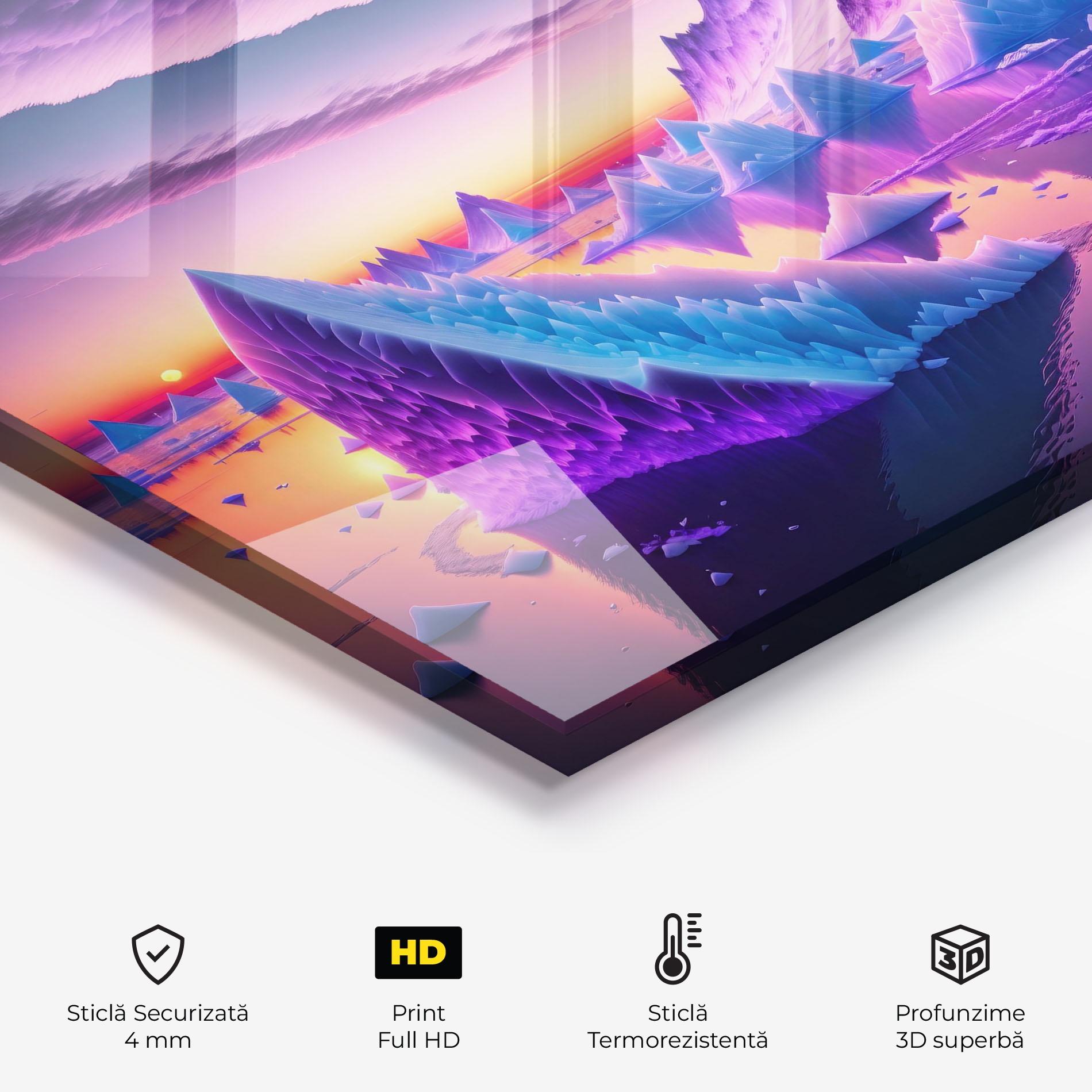 Panou Sticla Bucatarie Floating Iceberg mockup 2