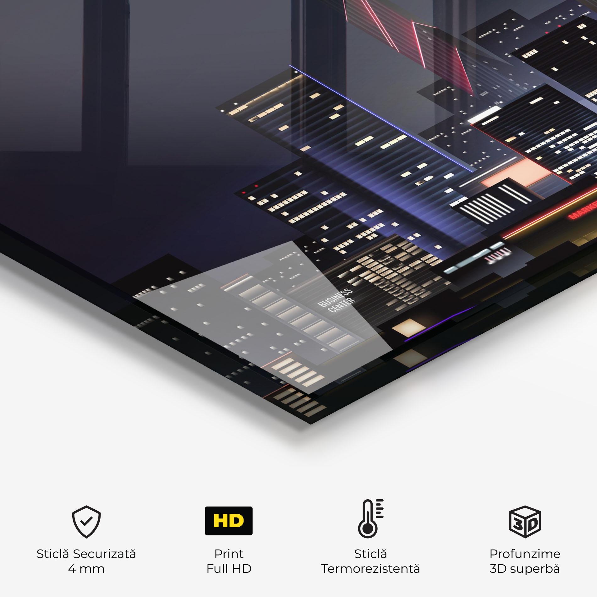 Panou Sticla Bucatarie Night City mockup 2