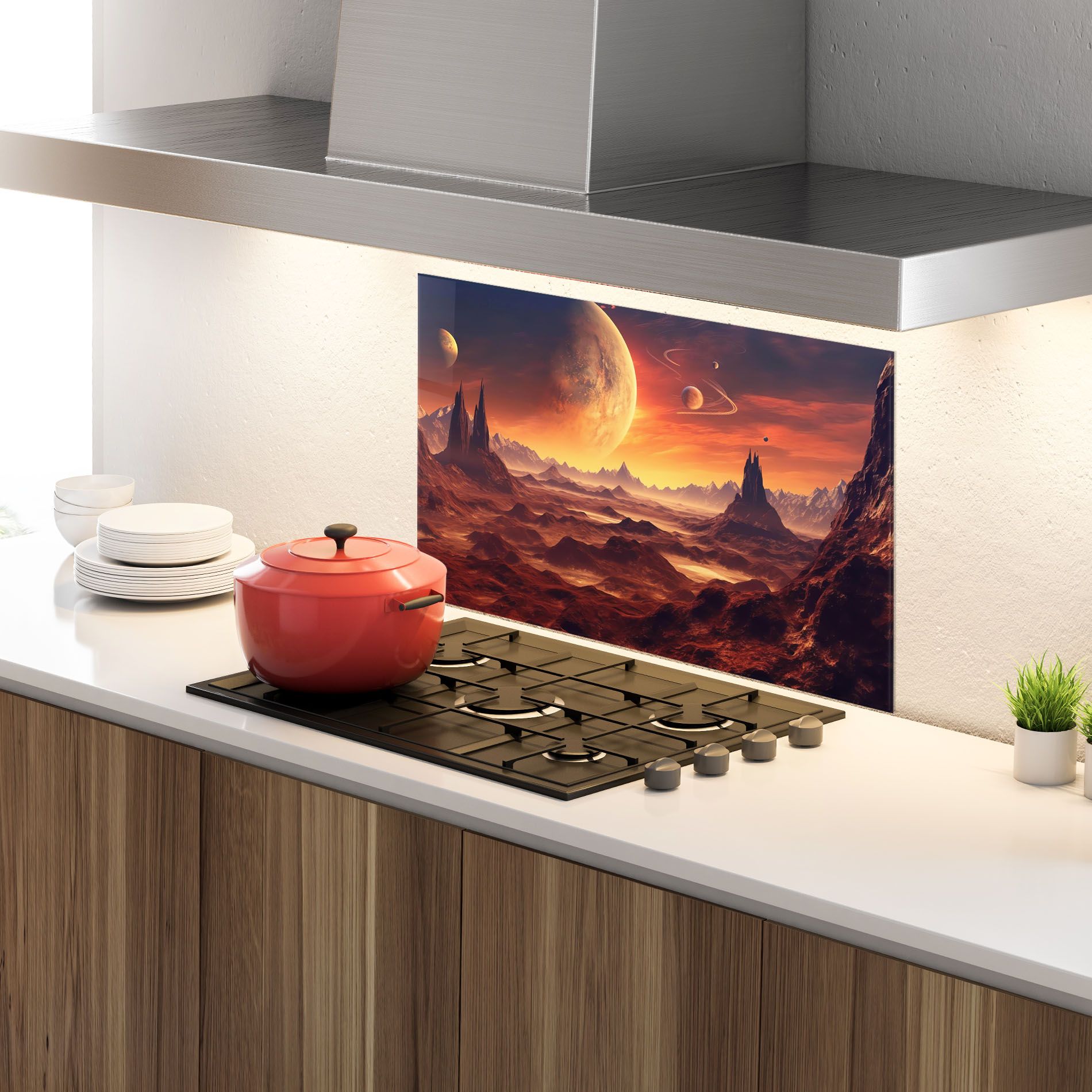 Fiery Orange Sunset mockup 4