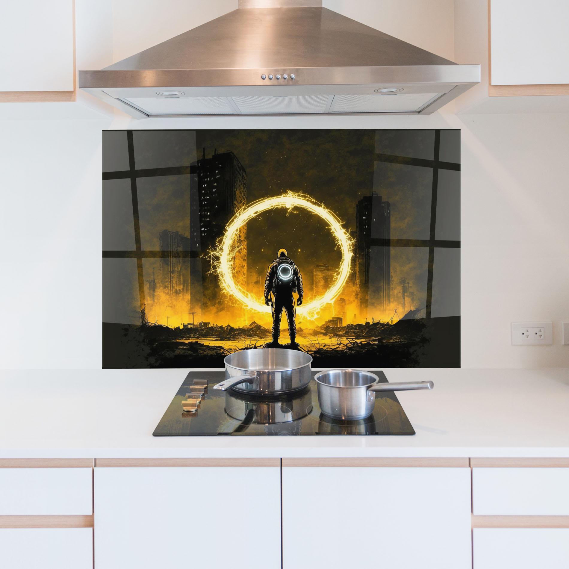 Panou Sticla Bucatarie Fire Portal mockup 5