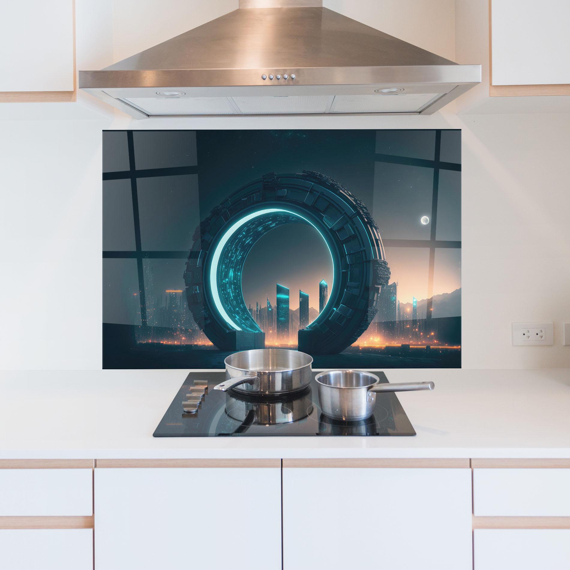 Panou Sticla Bucatarie Future Portal mockup 5