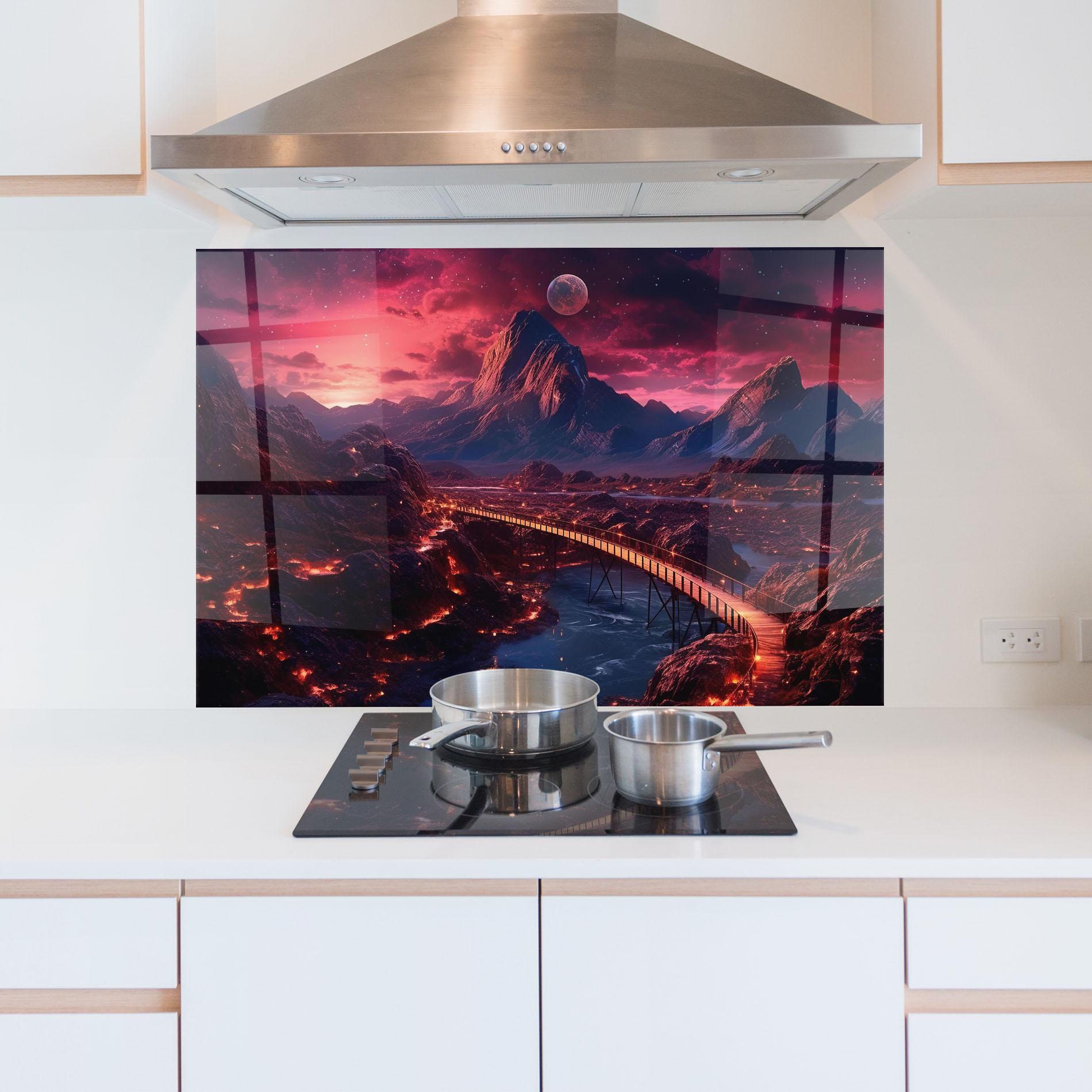 Panou Sticla Bucatarie Interstellar Journey mockup 5
