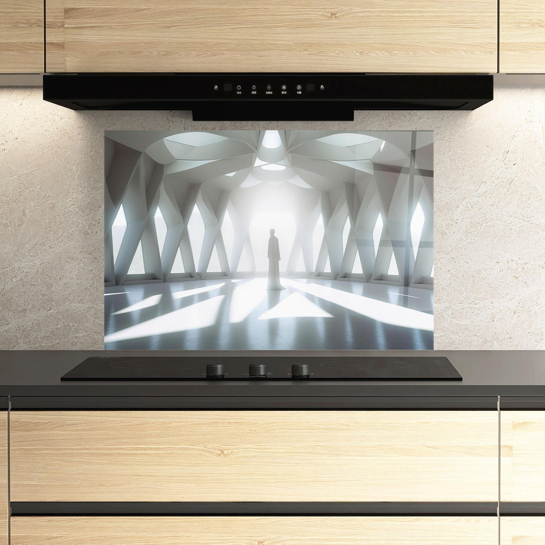 Panou Sticla Bucatarie Bright Room Statue mockup 3