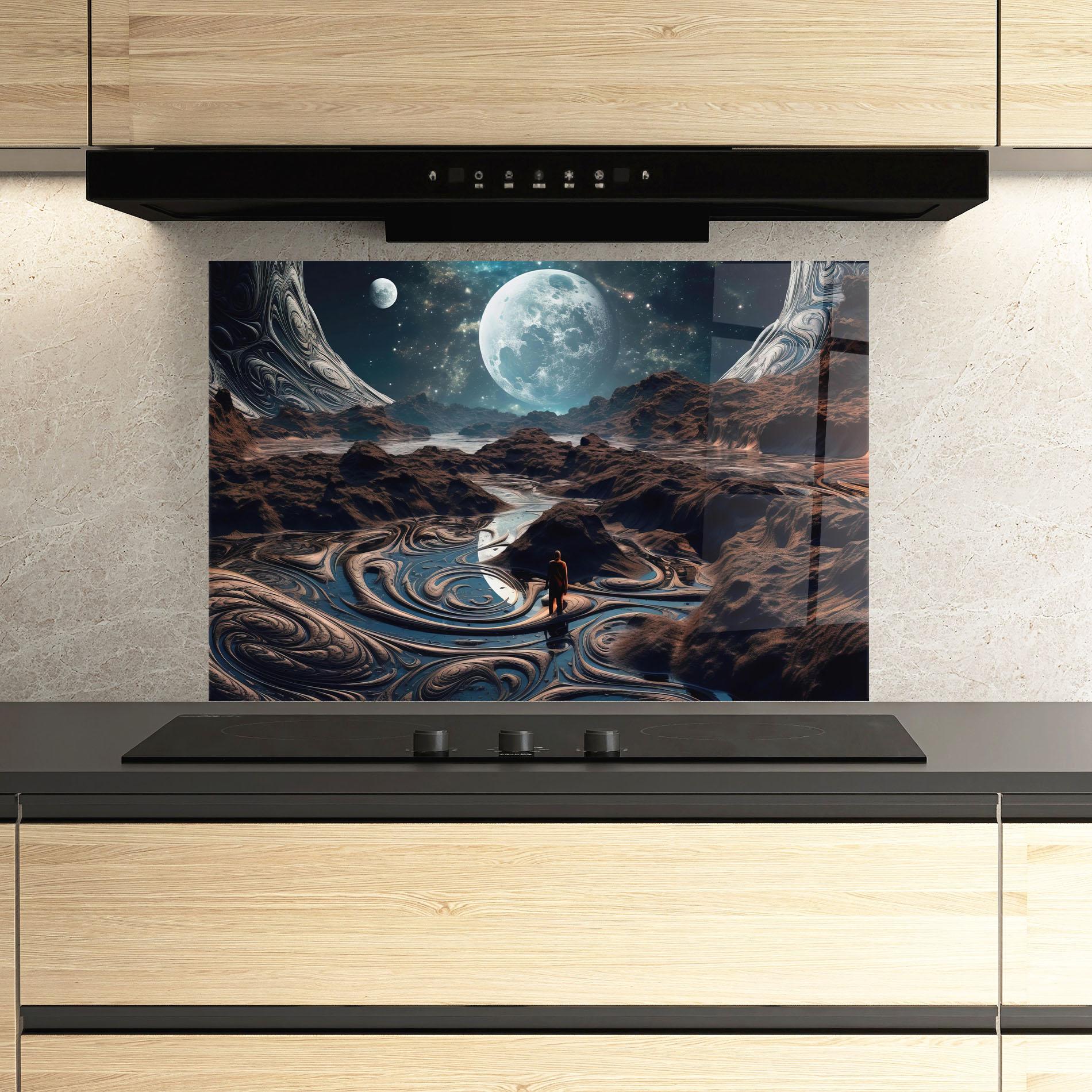 Panou Sticla Bucatarie Desert Big Moon mockup 3