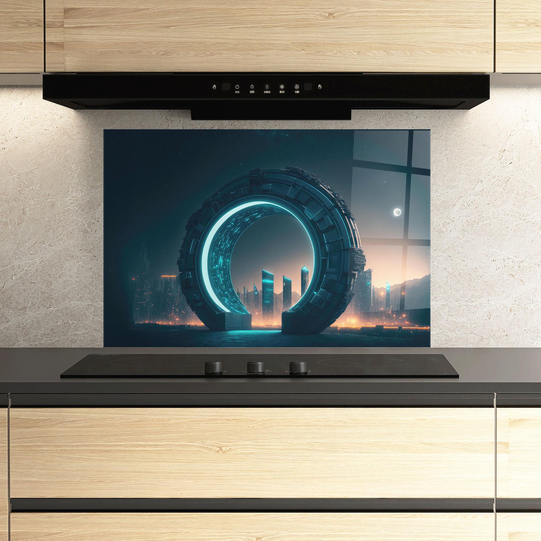 Panou Sticla Bucatarie Future Portal mockup 3