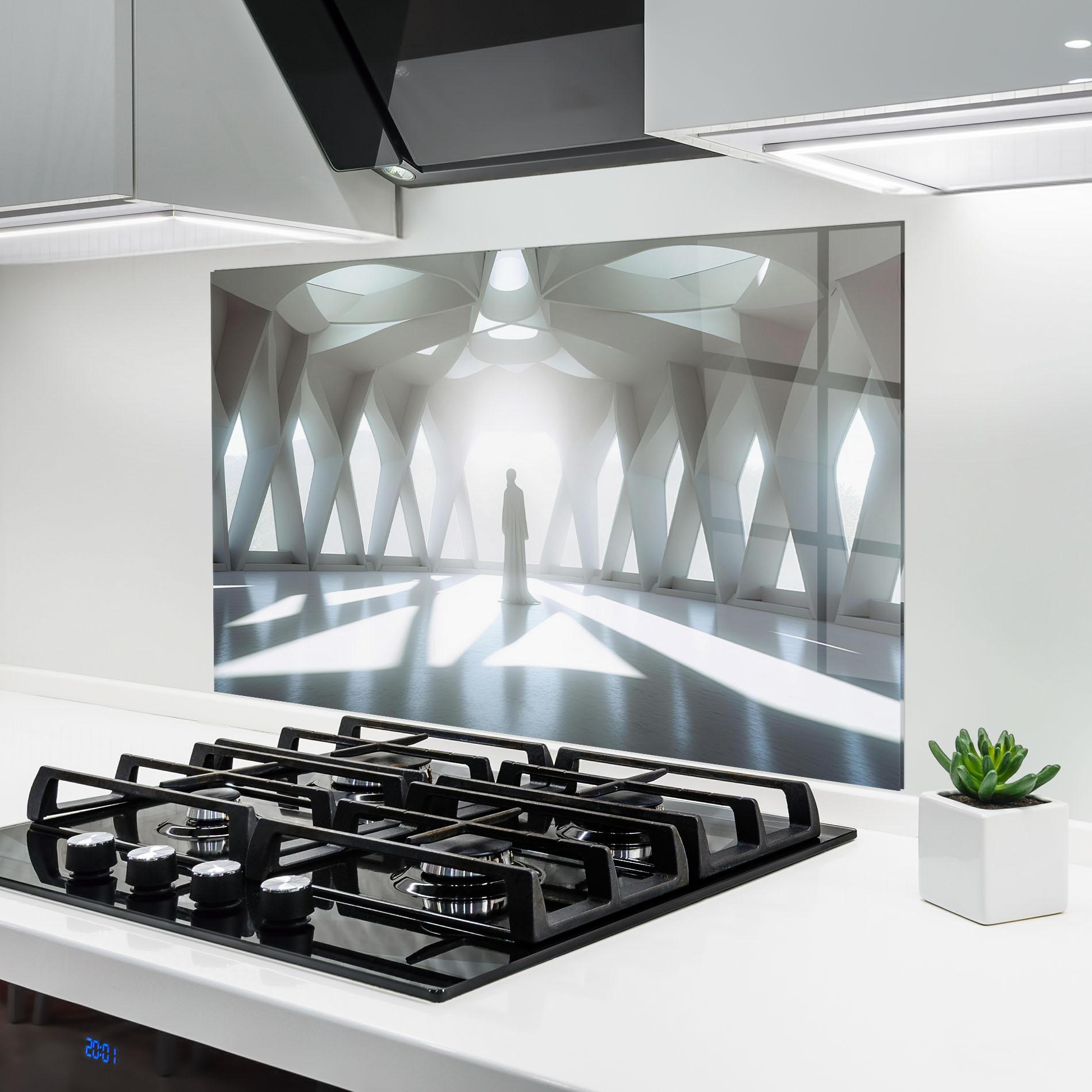 Panou Sticla Bucatarie Bright Room Statue mockup 6