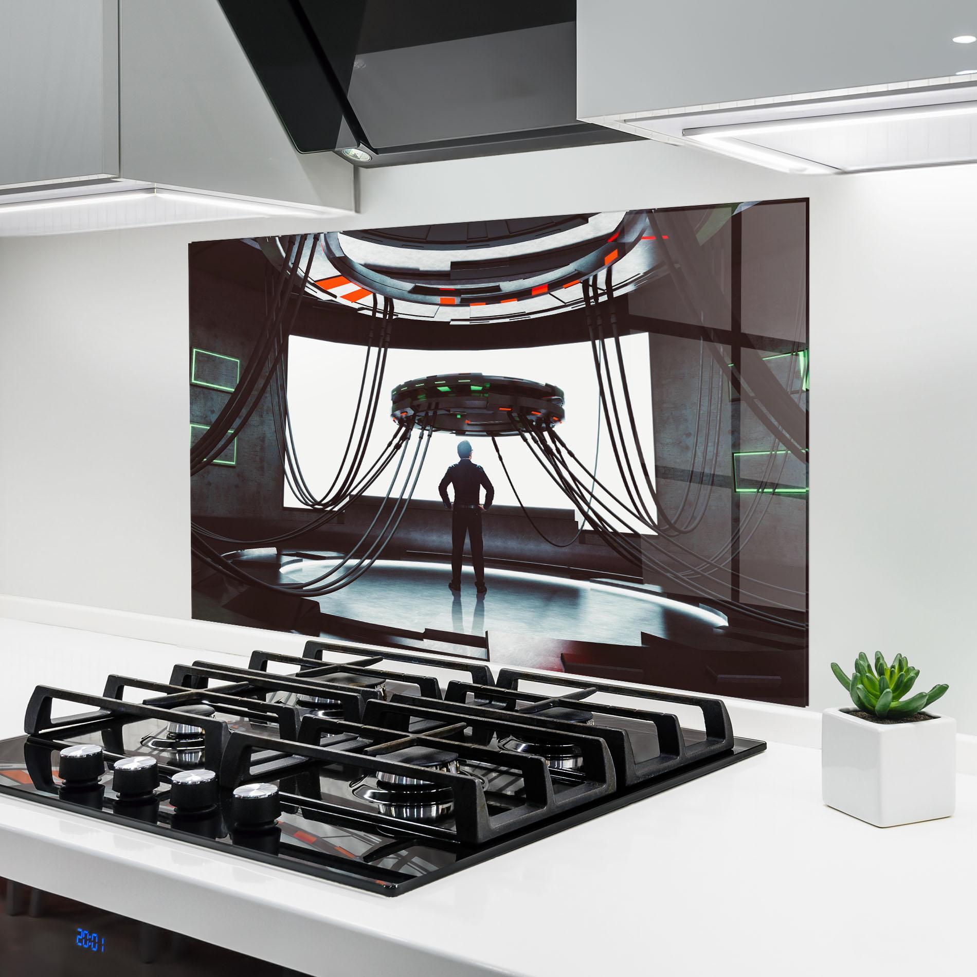 Panou Sticla Bucatarie Cyber Chronicle mockup 6