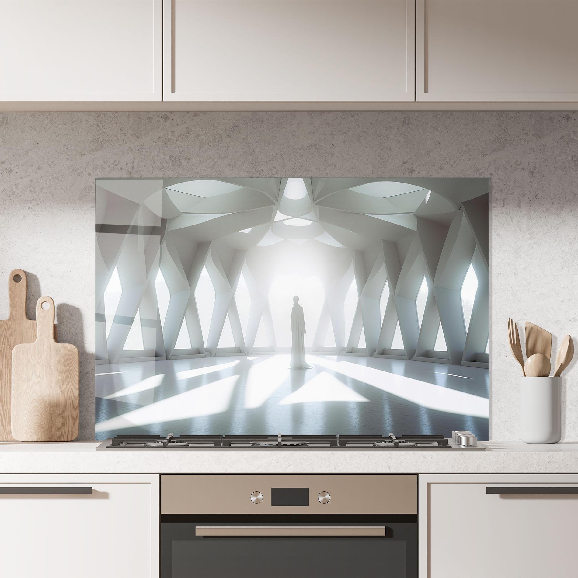 Panou Sticla Bucatarie Bright Room Statue mockup 7