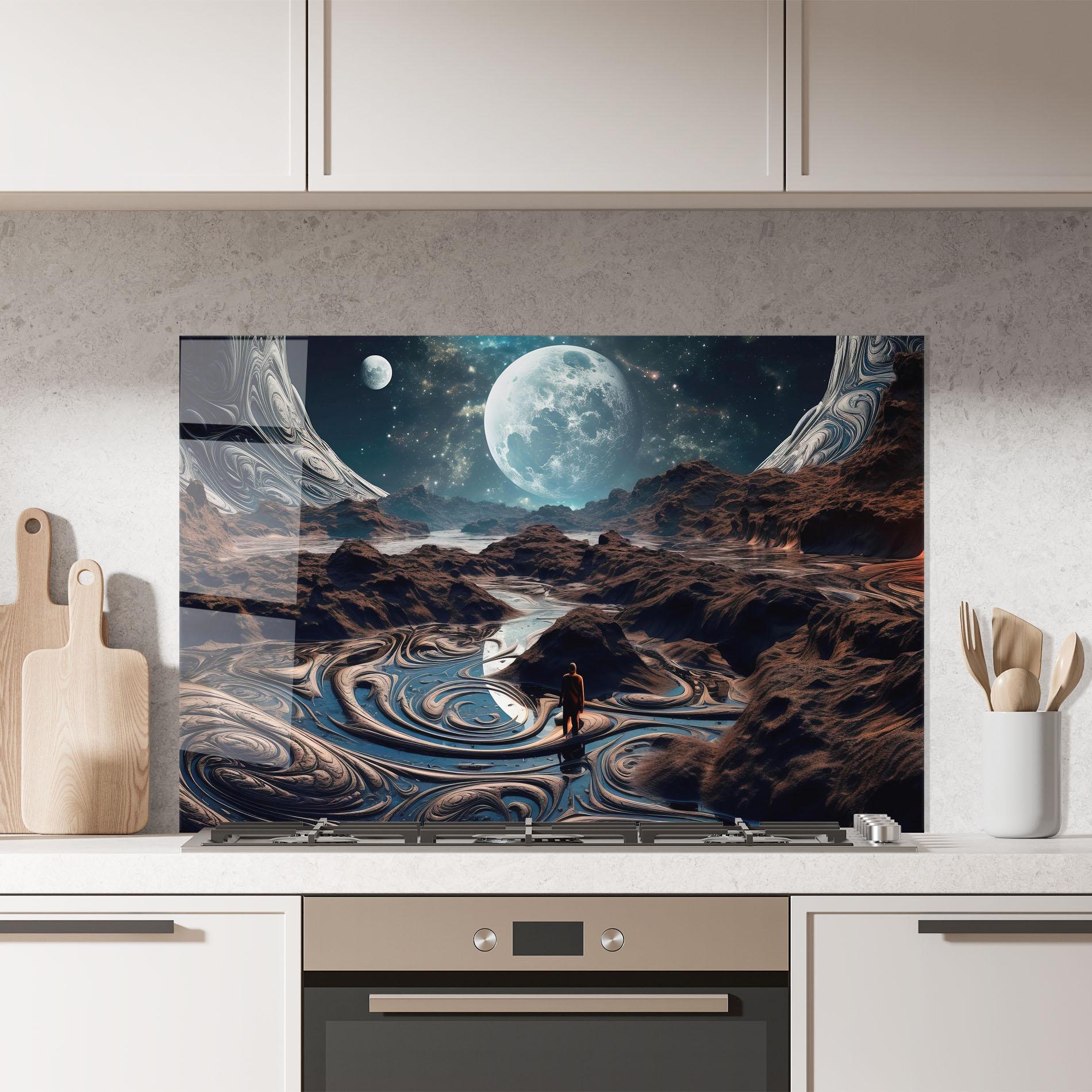 Panou Sticla Bucatarie Desert Big Moon mockup 7