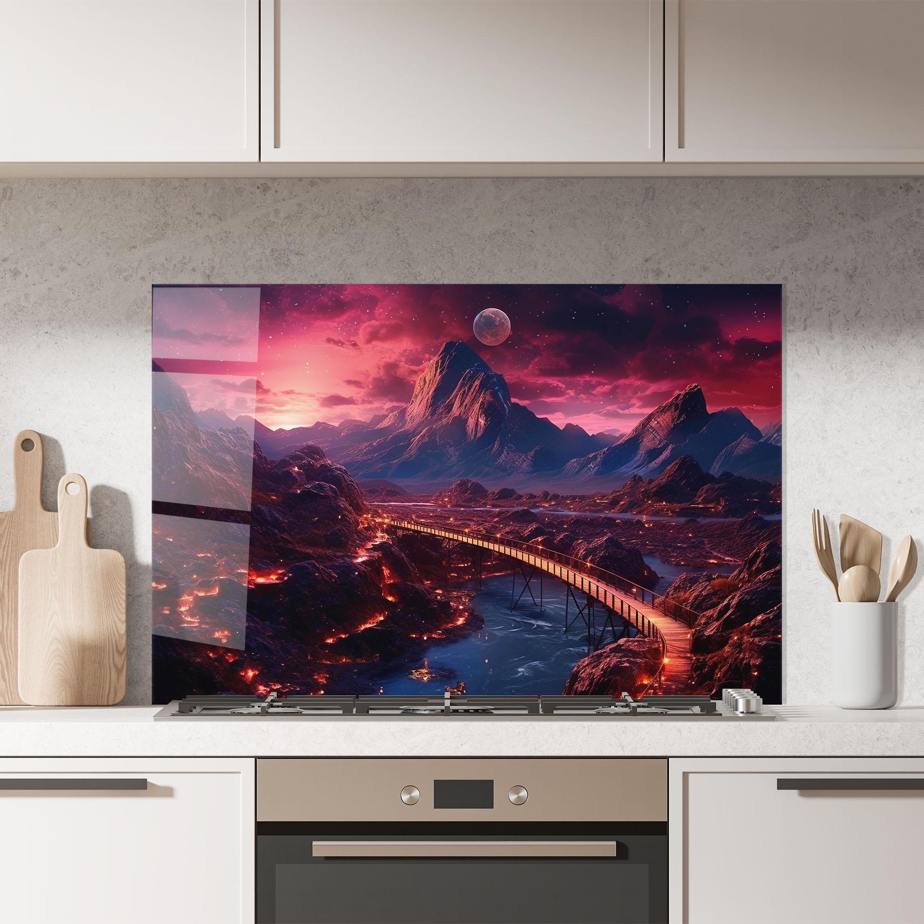 Panou Sticla Bucatarie Interstellar Journey mockup 7