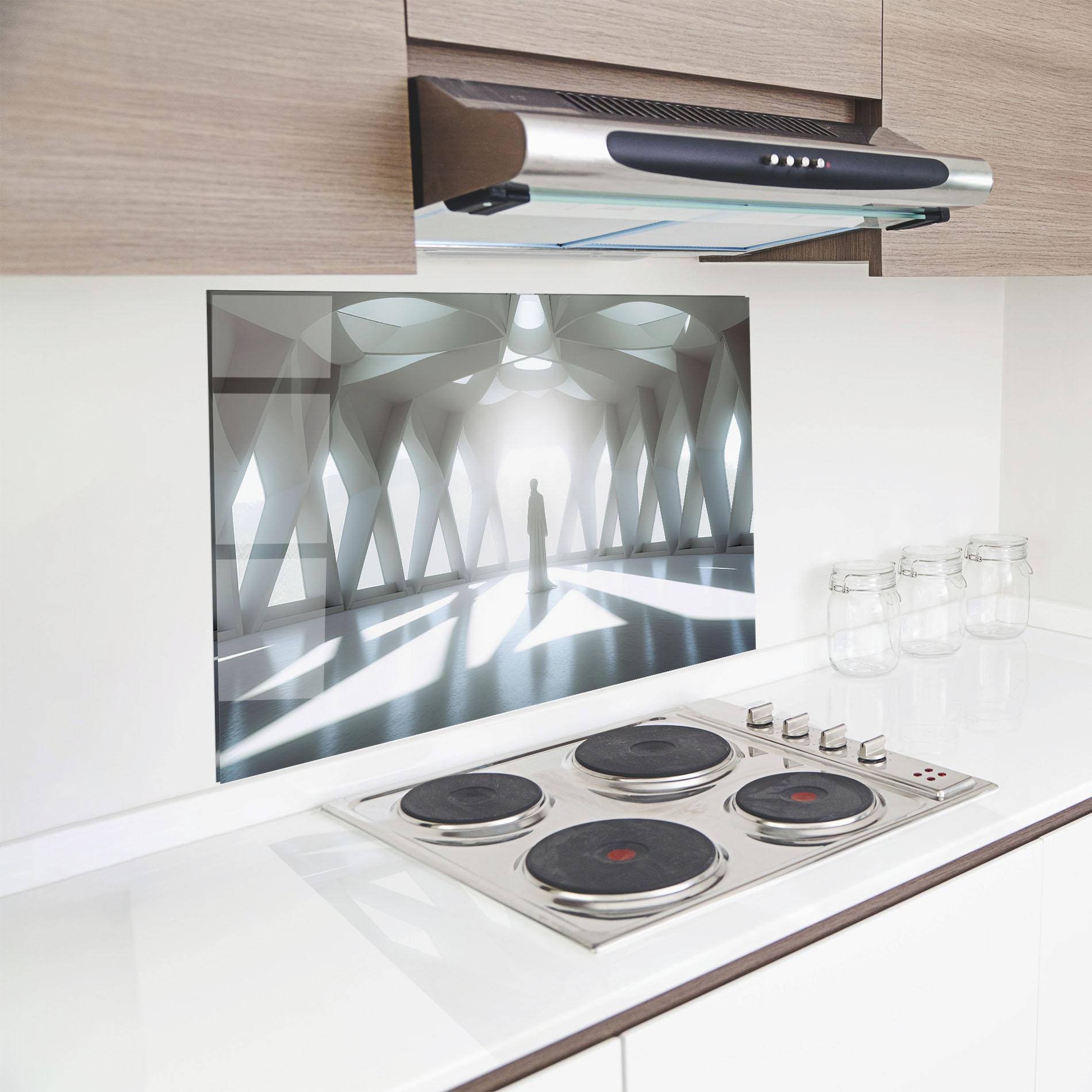 Panou Sticla Bucatarie Bright Room Statue mockup 8